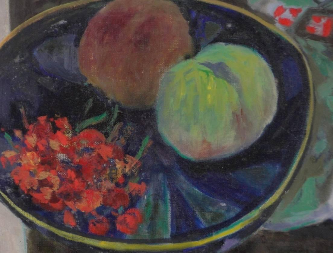Japanese Still Life oil painting - Post-Impressionist Painting by Unknown