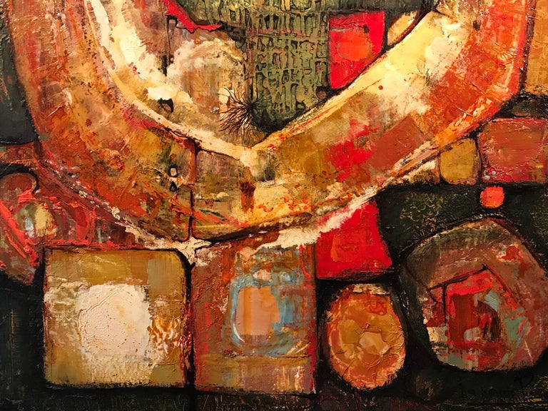 JeanFrancois Pierre Large French Abstract Oil Painting For Sale at