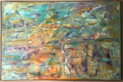 Enormous British Abstract Oil Painting