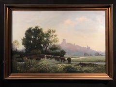 Windsor Castle Sunrise with Cattle in Landscape