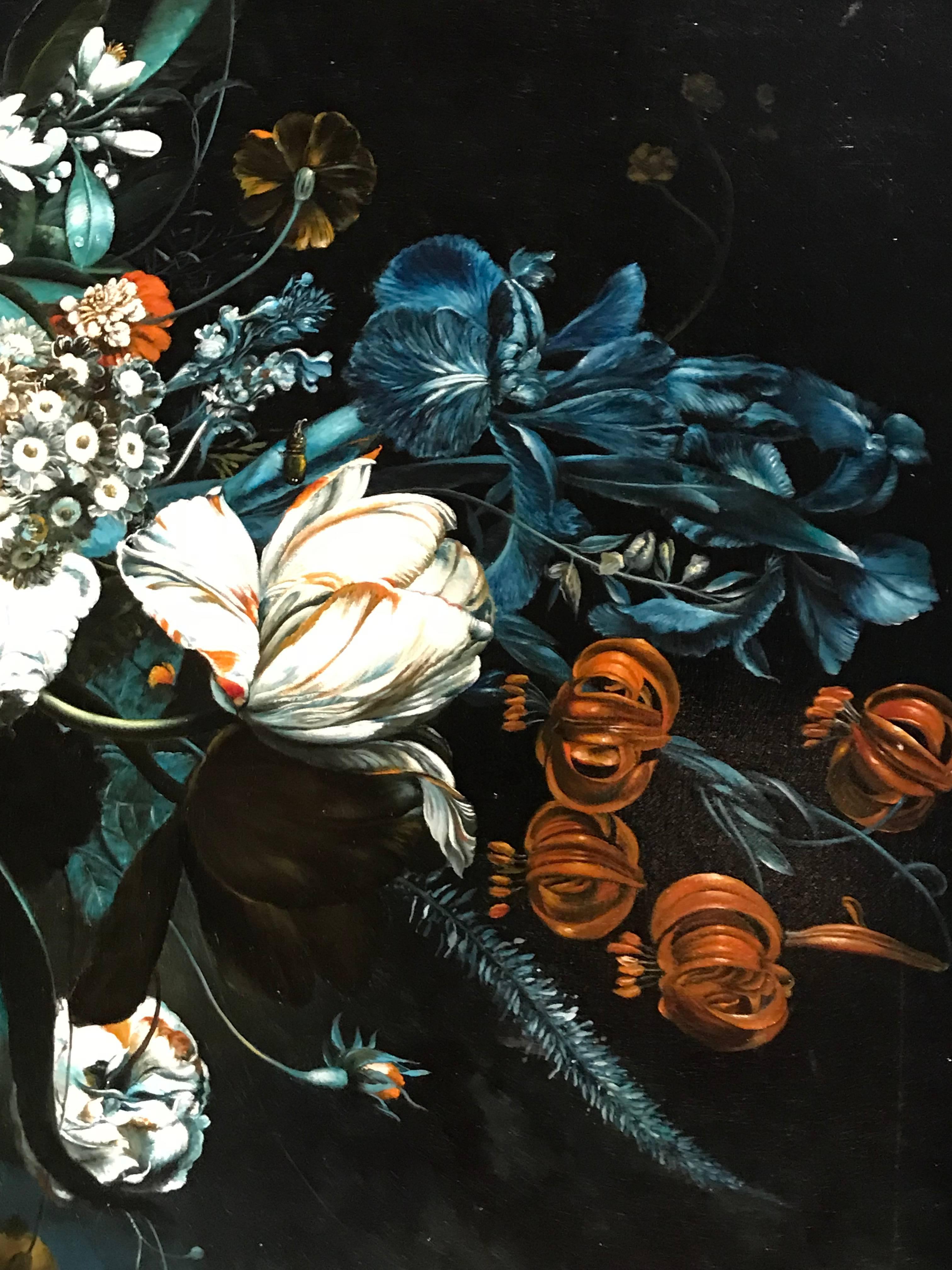 Large Classical Floral Still Life Oil Painting 2
