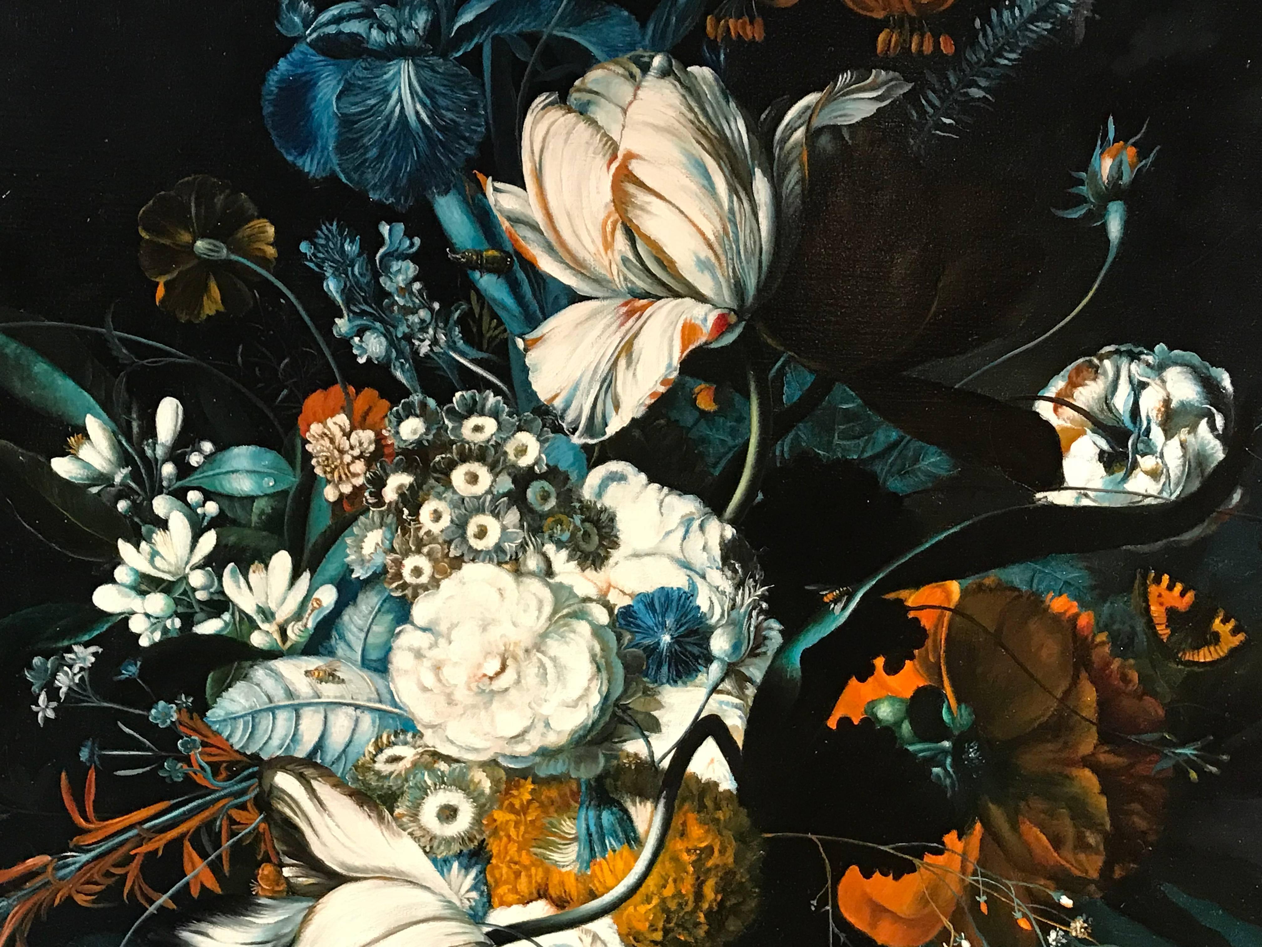 Large Classical Floral Still Life Oil Painting 1