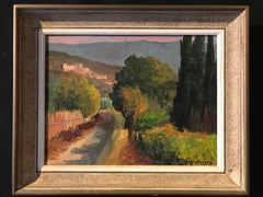 Paysage d'été provençal - Peinture à l'huile impressionniste française