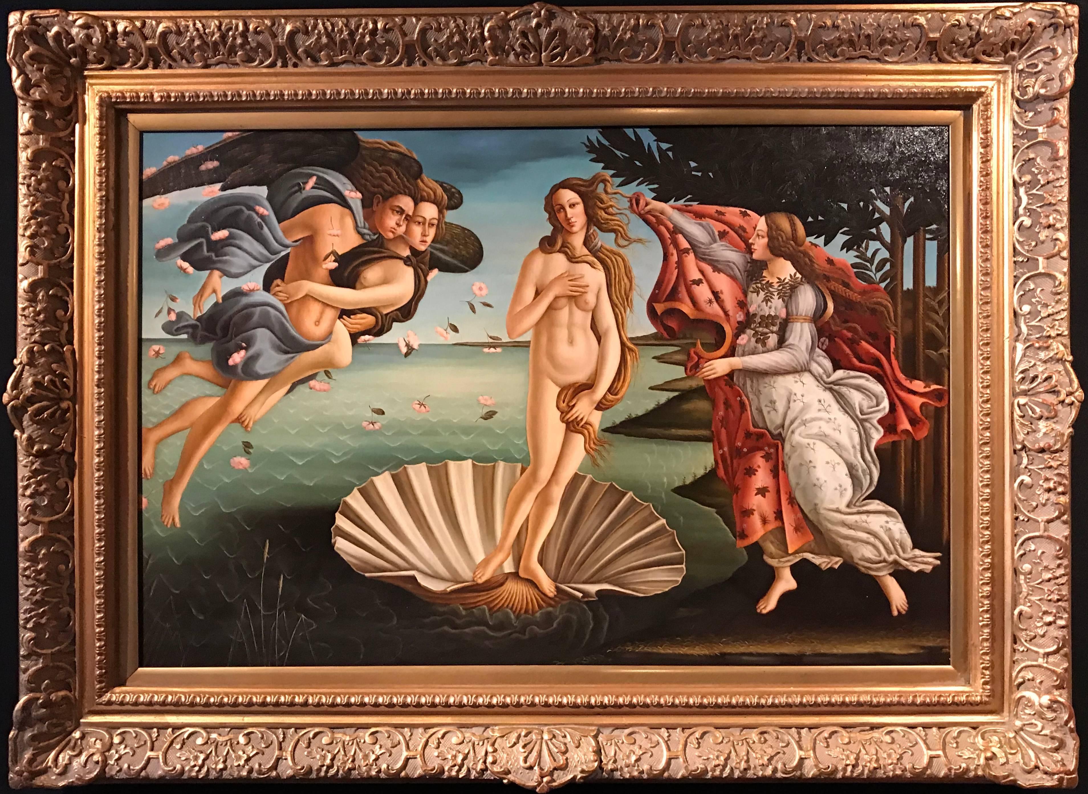 (After) Sandro Botticelli Figurative Painting - The Birth of Venus