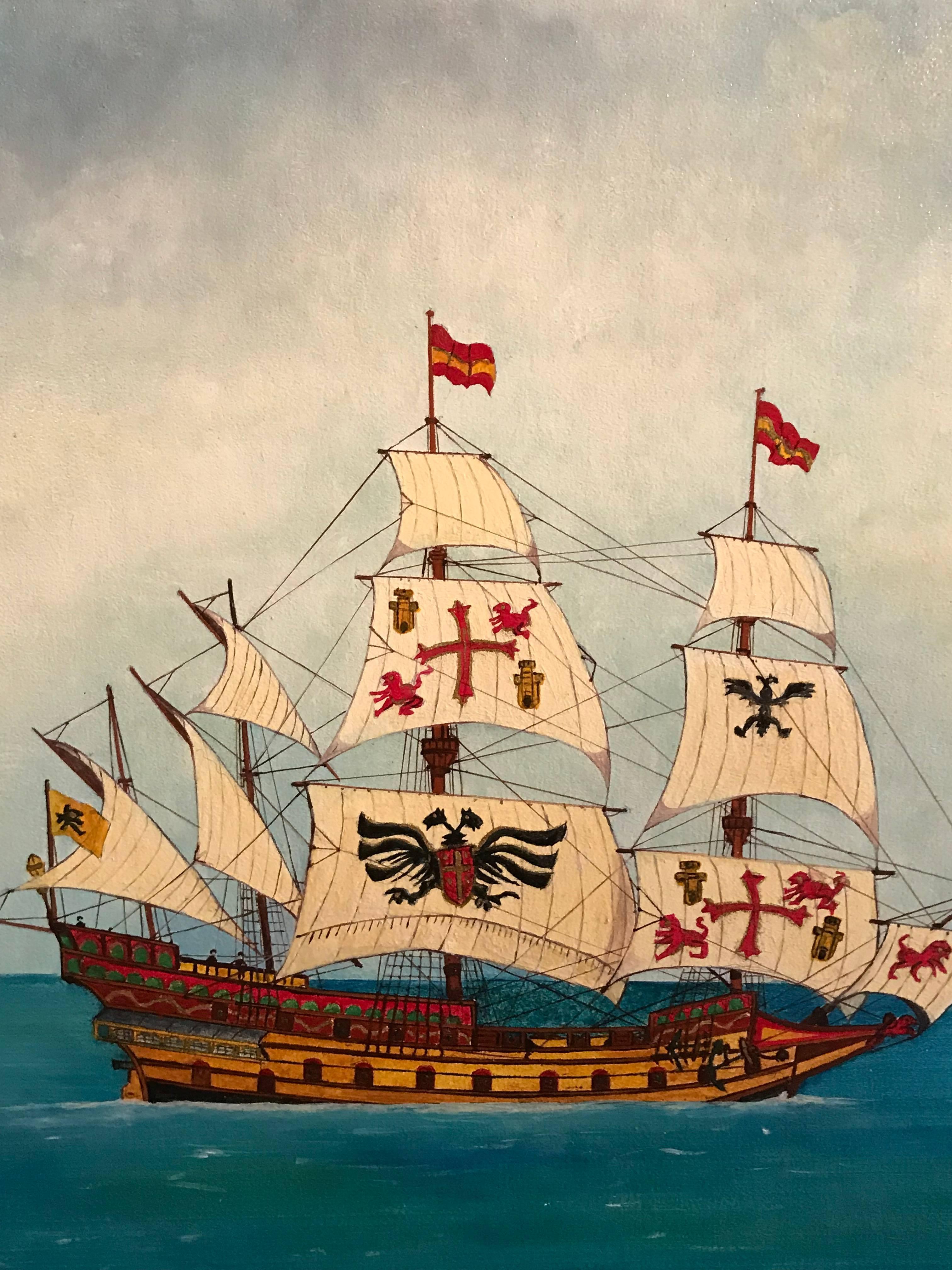 galleon ship painting