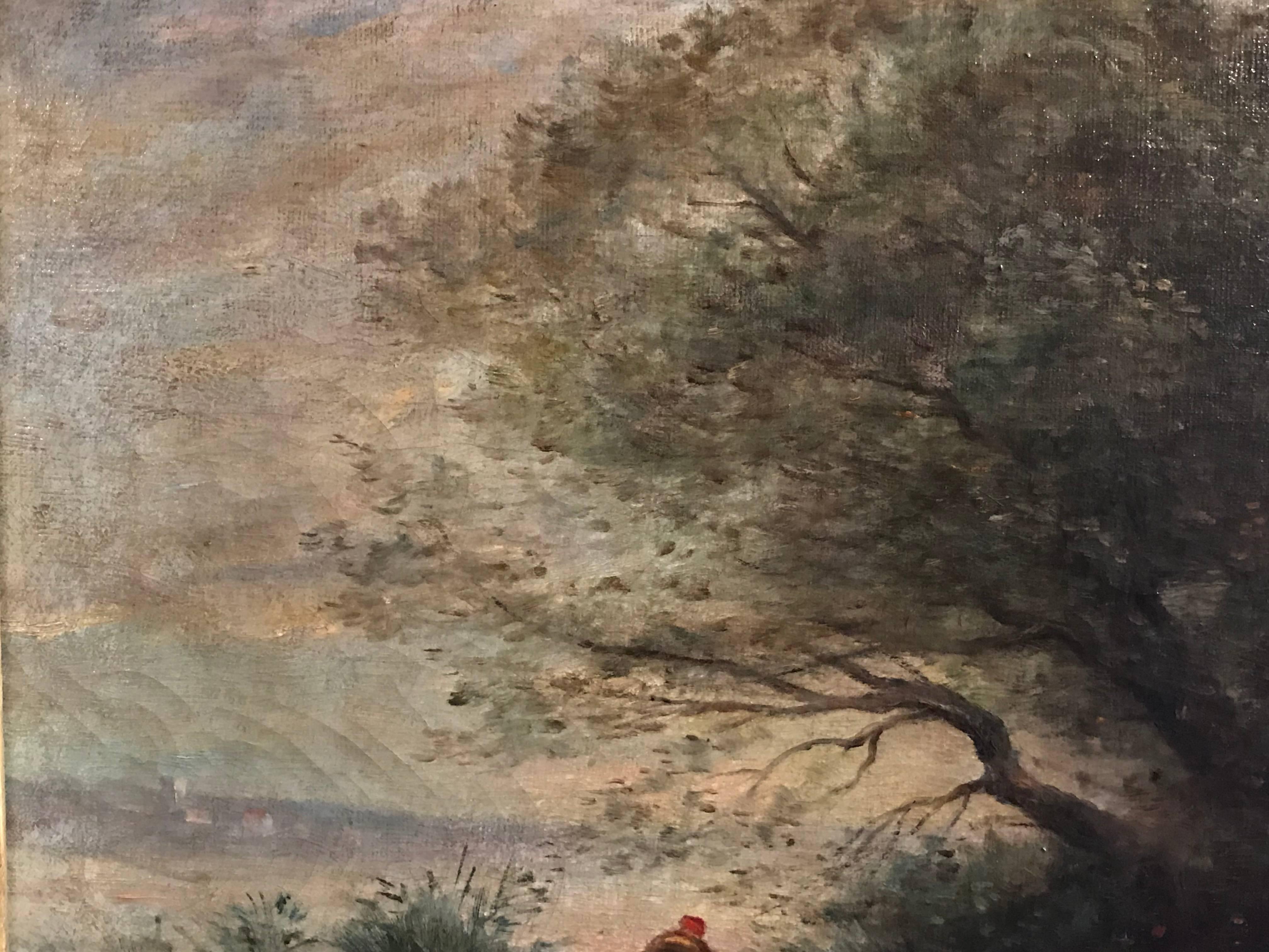 Corot - Peinture à l'huile française du 19ème siècle de Barbizon 1