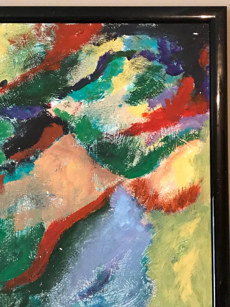 Armand Rottenberg Large French Expressionist Abstract Oil Painting