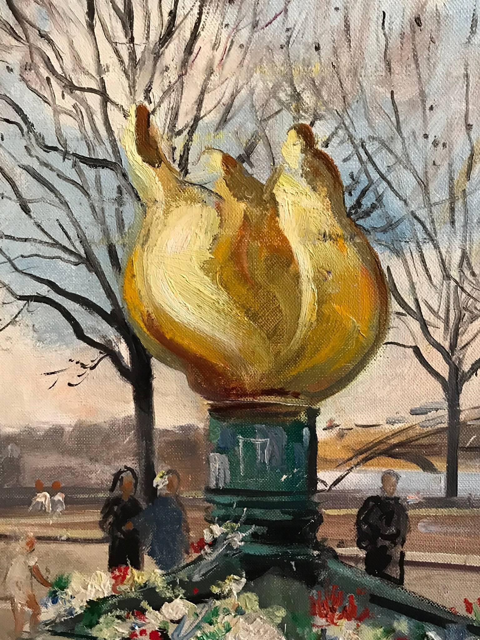 The Flame of Liberty, Paris
by Christian Ehlinger, French b. 1931
oil painting on canvas, unframed
signed lower left
canvas: 20 x 24 inches
provenance: private collection, Paris

Fine oil painting on canvas, by the well respected and admired French