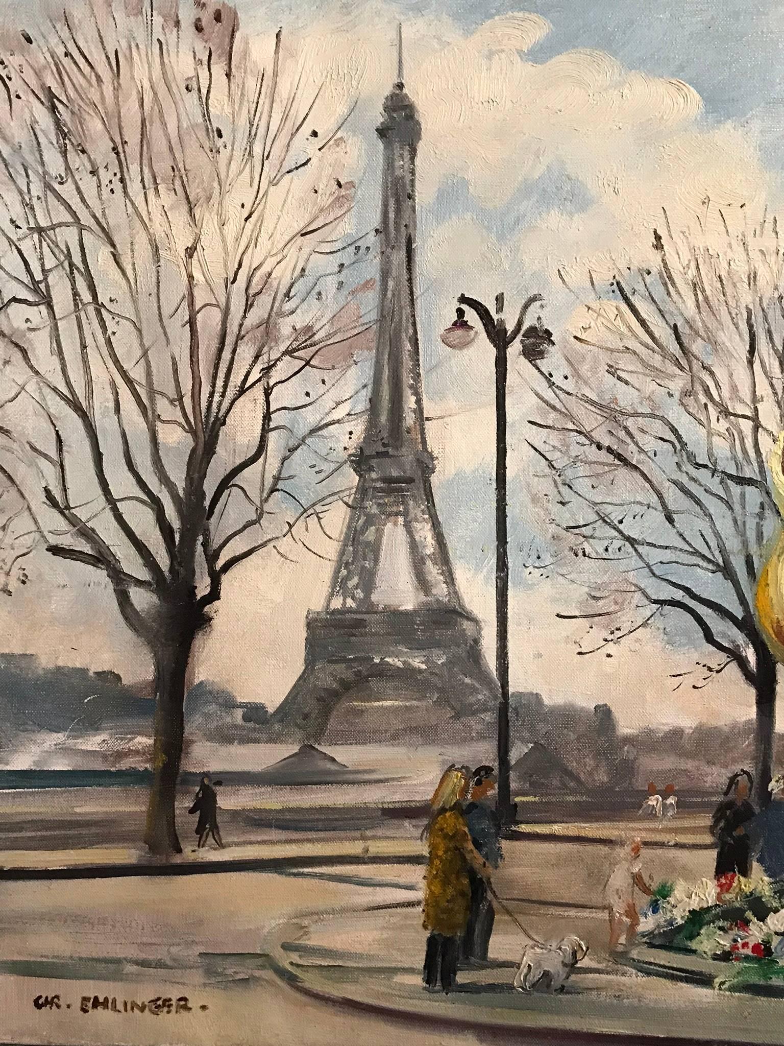 Flame of Liberty, Paris - Mémorial de la princesse Diana, peinture à l'huile signée 4