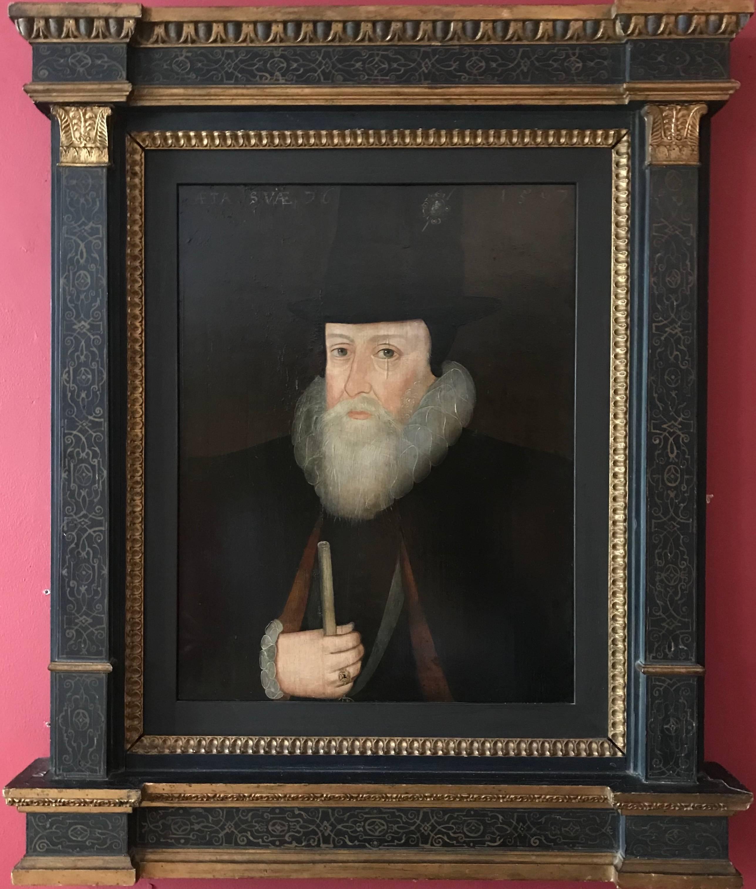 Unknown Portrait Painting - 16th Century Portrait of William Cecil, Lord Burghley, original period painting