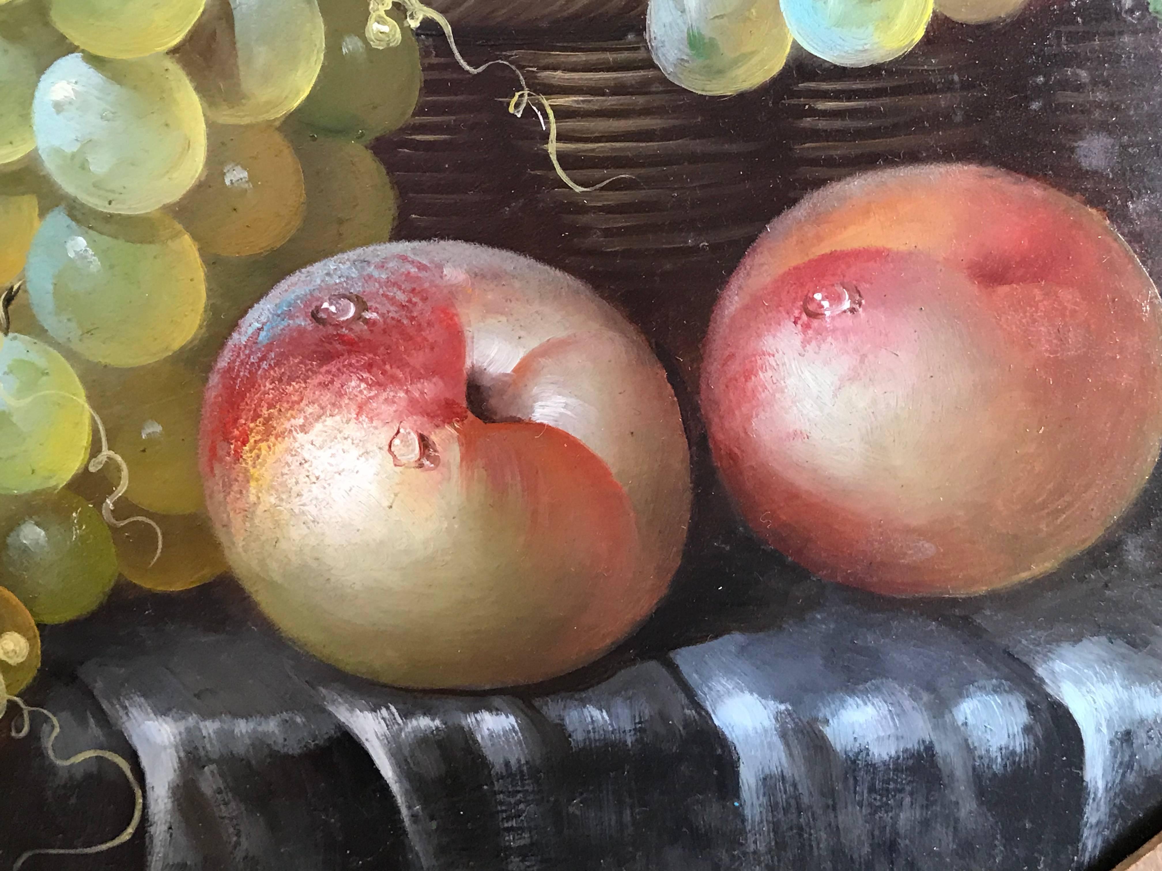 fruit on table painting