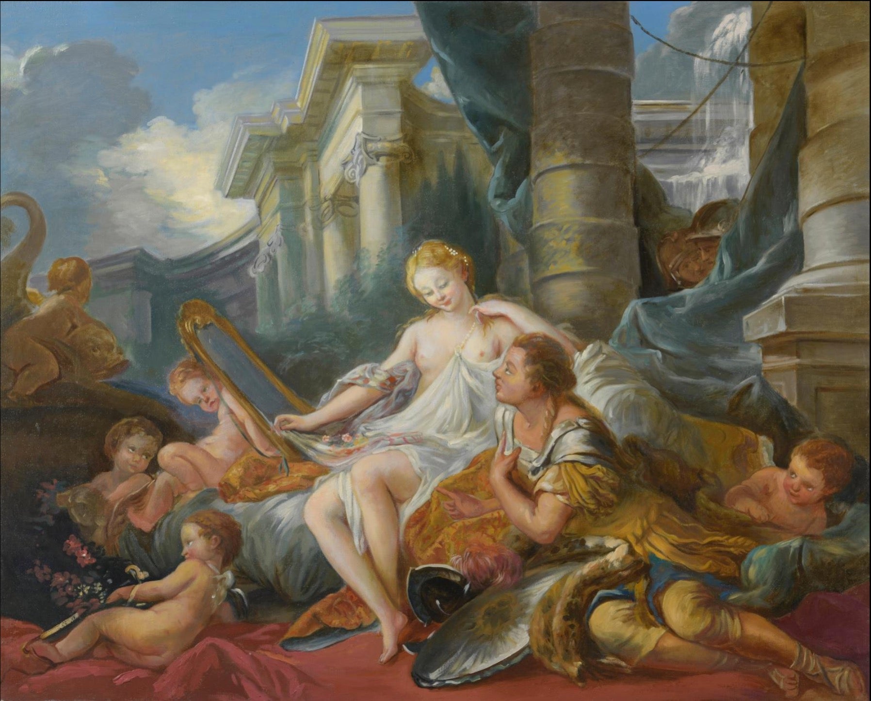 Atelier Dagher After Francois Boucher 1703 1770 Renaud And