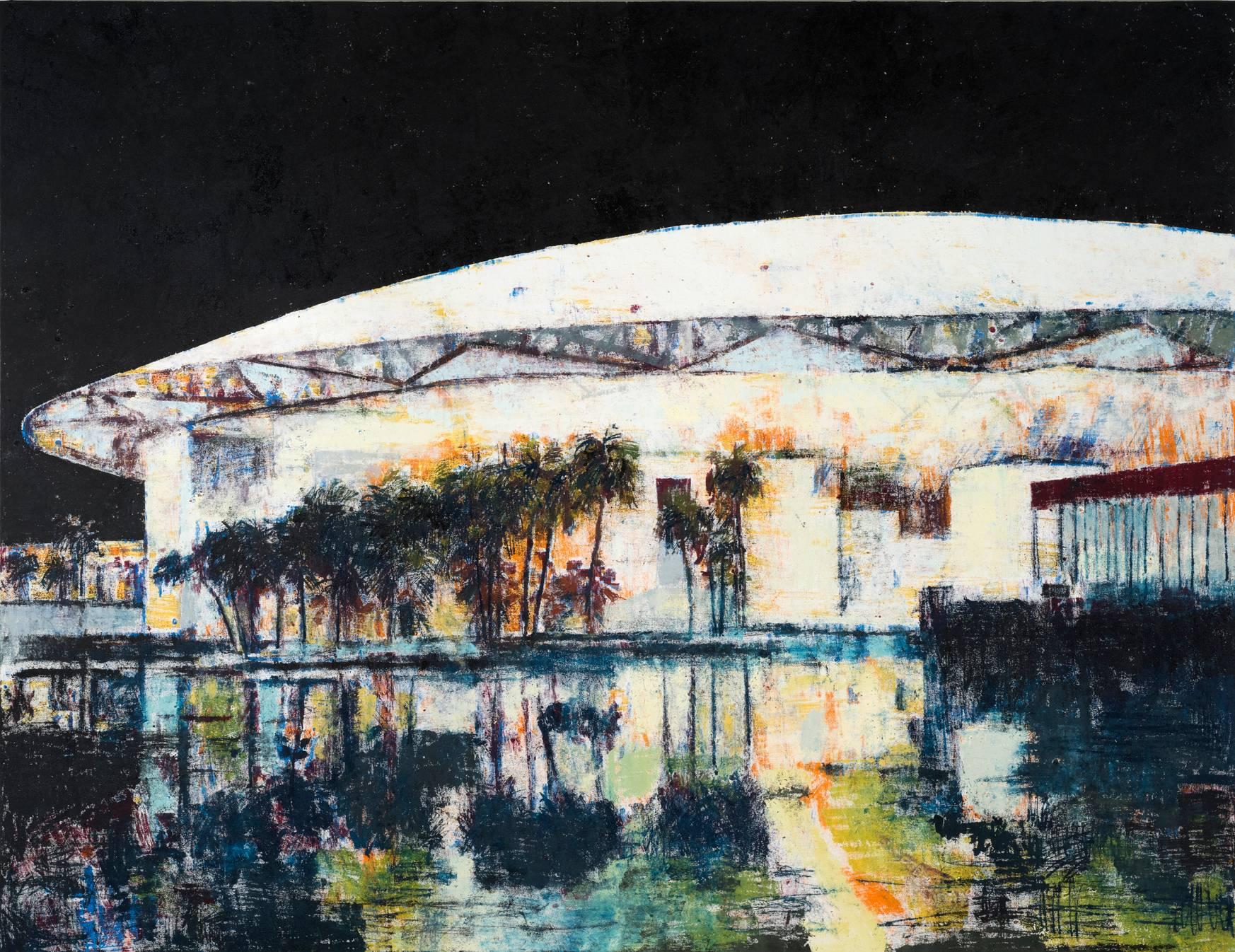 Enoc Perez Landscape Painting - Louvre Abu Dhabi