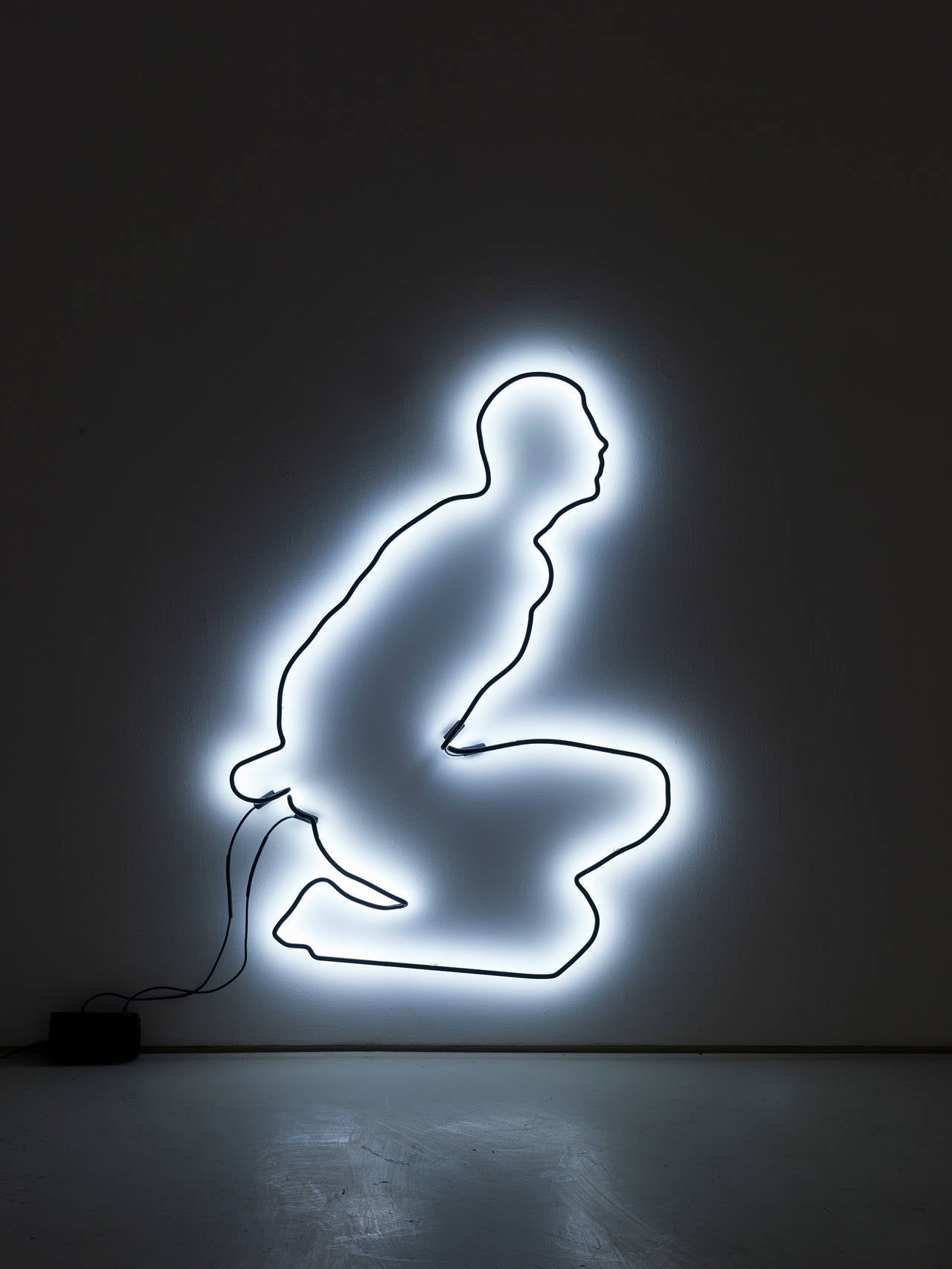 Action 143 neon - Sculpture by Reza Aramesh