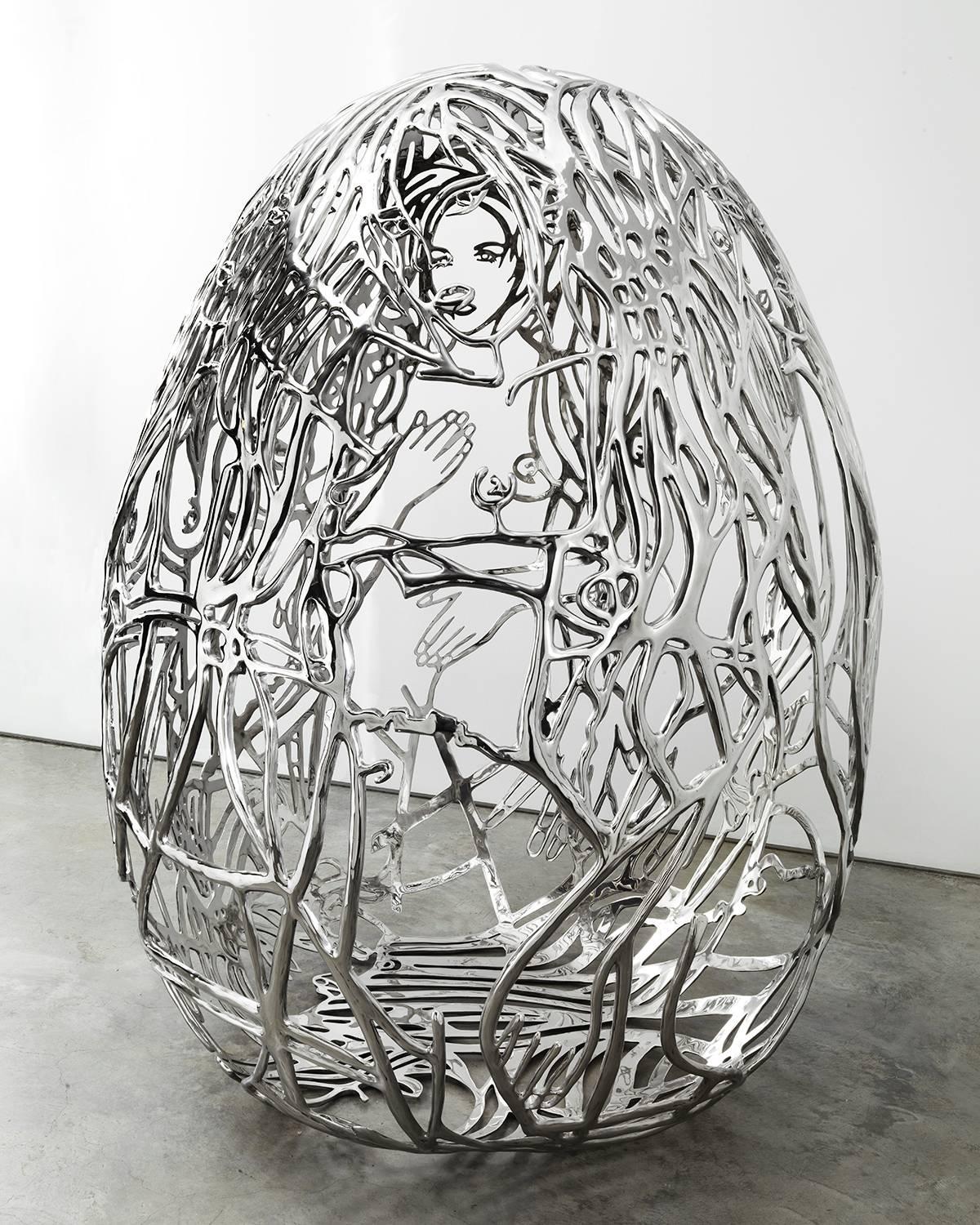 Blaue Brautmädchen-Girls – Sculpture von Ghada Amer