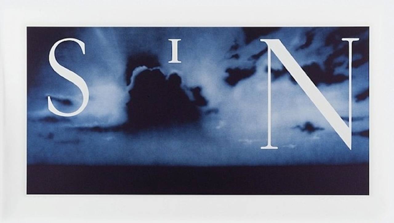 Sin Without (Blue) - Print by Ed Ruscha