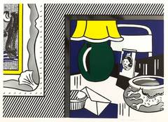 Two Paintings, Green Lamp