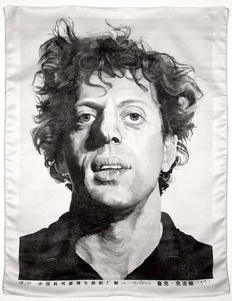 Phil Tapestry - Print by Chuck Close