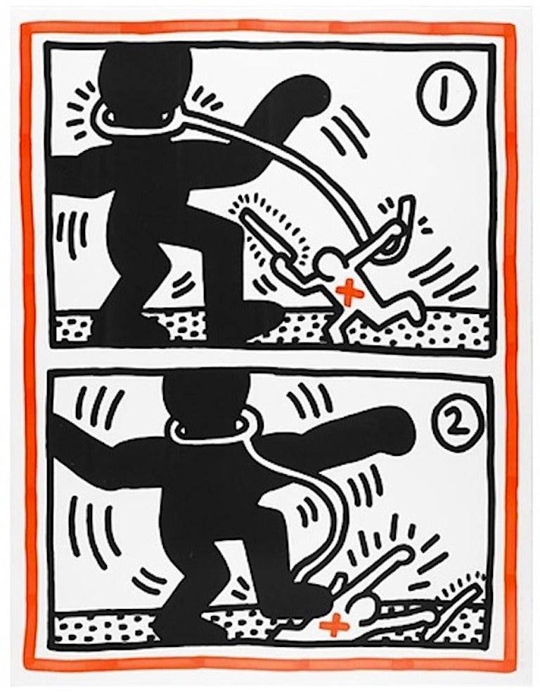 Untitled, Free South Africa #3 - Print by Keith Haring