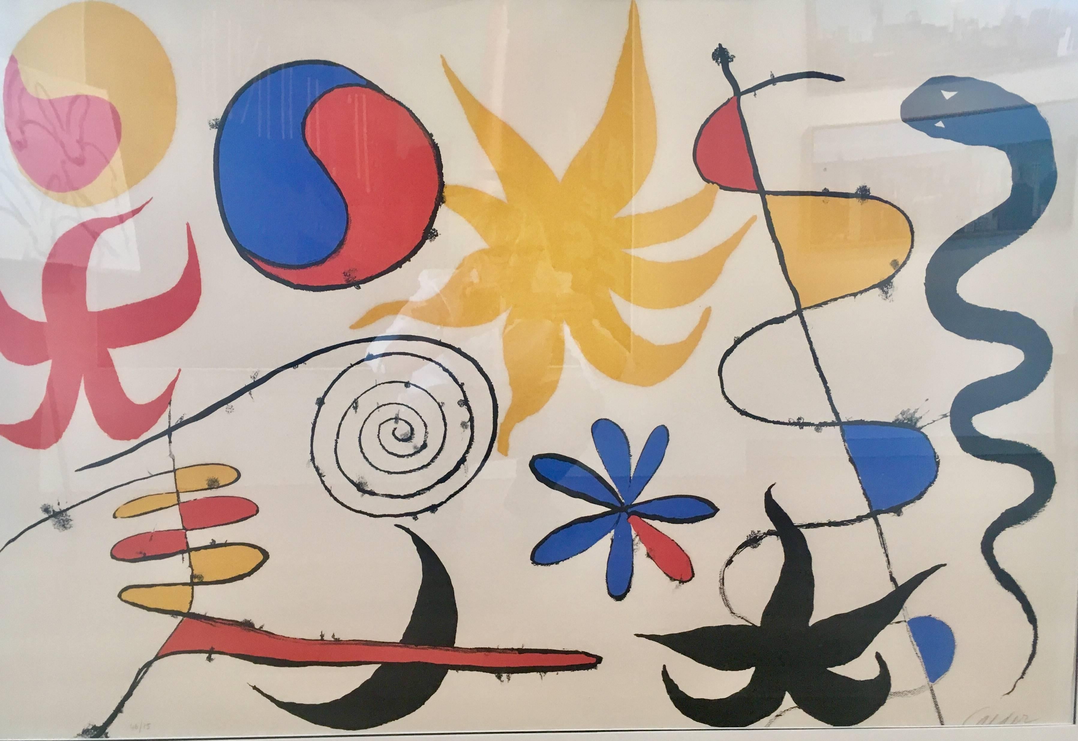 Alexander Calder Abstract Print - Serpent in the Stars