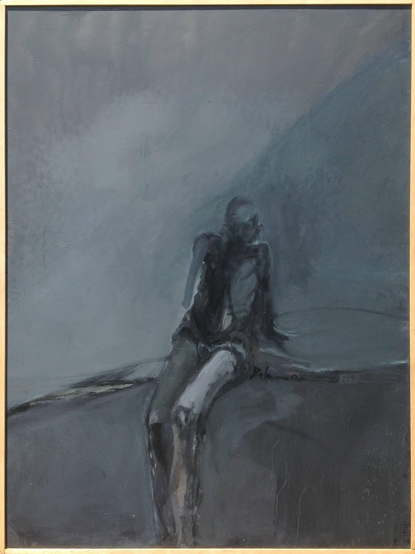 Seated Figure - Painting by Joby Baker