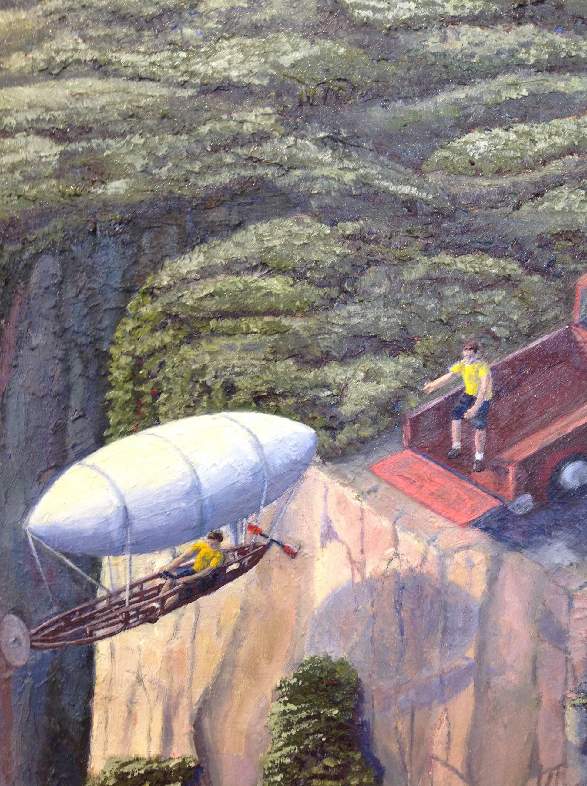 Flying Machine - Painting by Bruce Ackerson