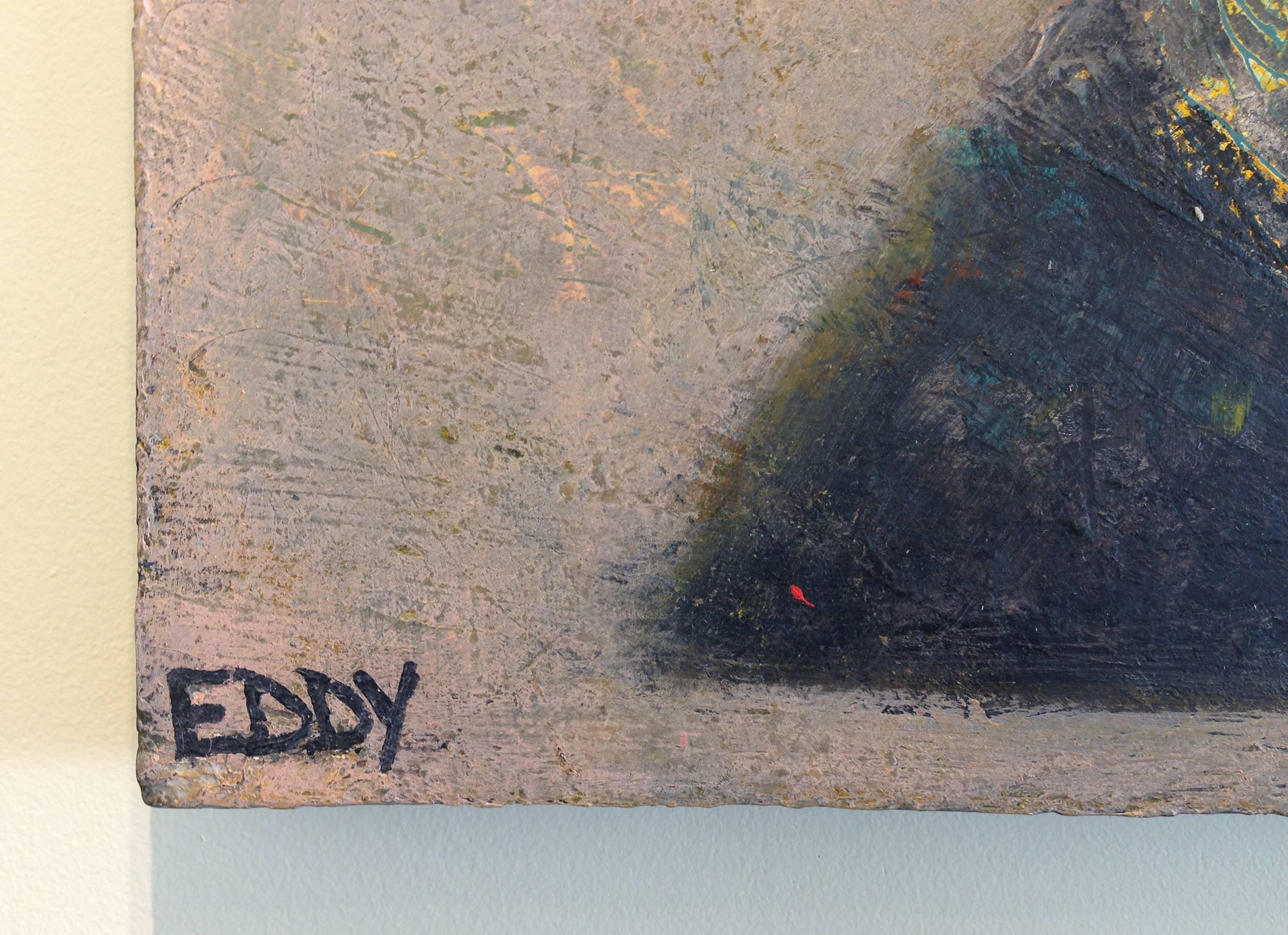 David Eddy schafft halb-abstrakte, figurative Gemälde voller roher Energie und Emotionen, die von einer Spannung und Raffinesse in Farbe, Zeichen und Komposition getragen werden. Es gibt eine offensichtliche und verführerische Körperlichkeit im