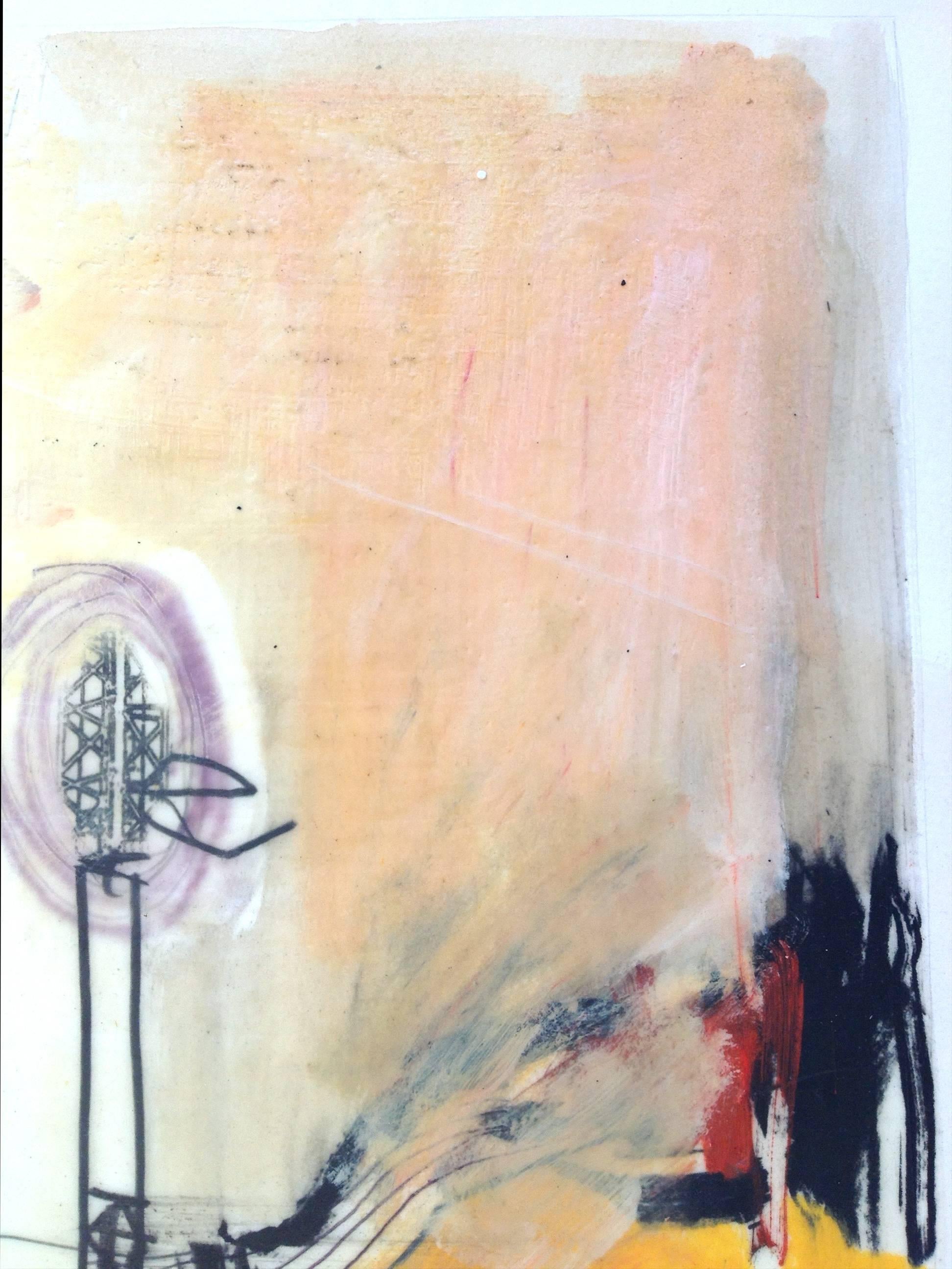 According to Lange, he started his work with “concrete visions” and actually began several paintings at one time. He tried to allow some form of synchronicity to determine his next decision. As the artist said, “I make marks for the sake of