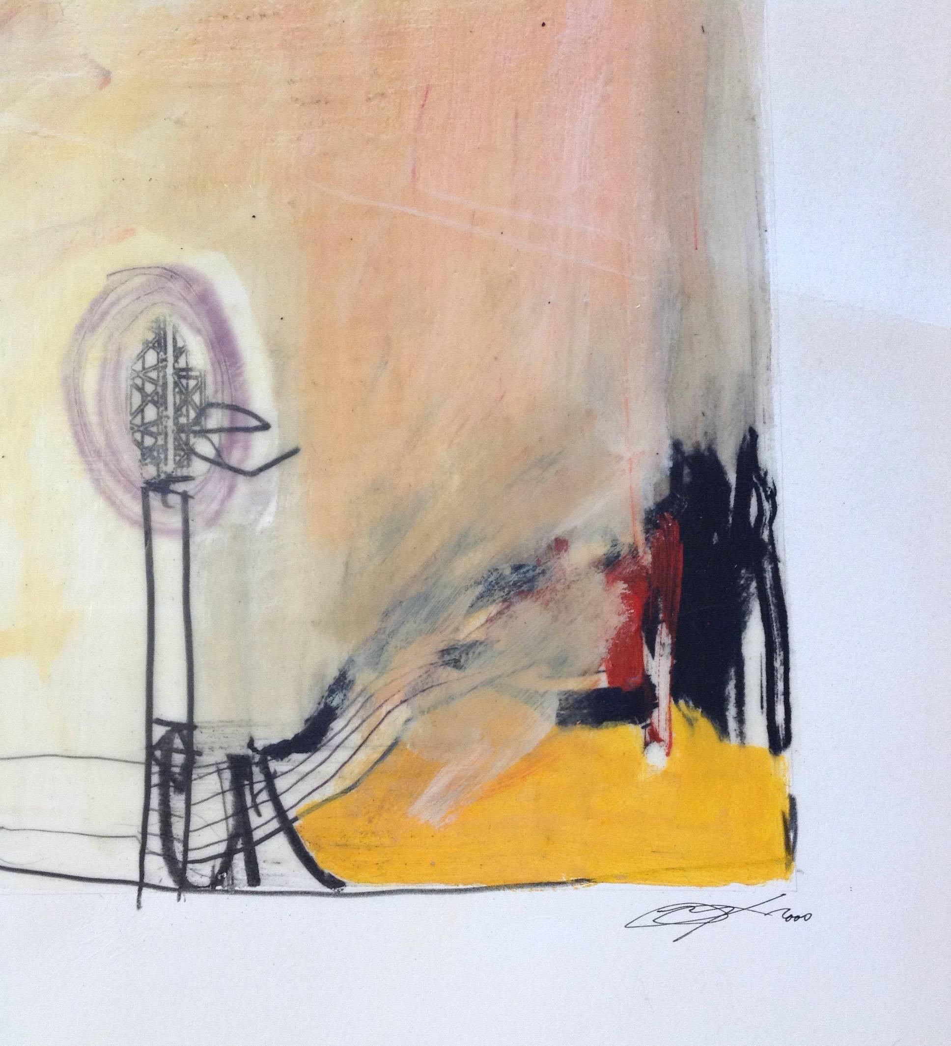 untitled - Abstract Painting by T.L. Lange