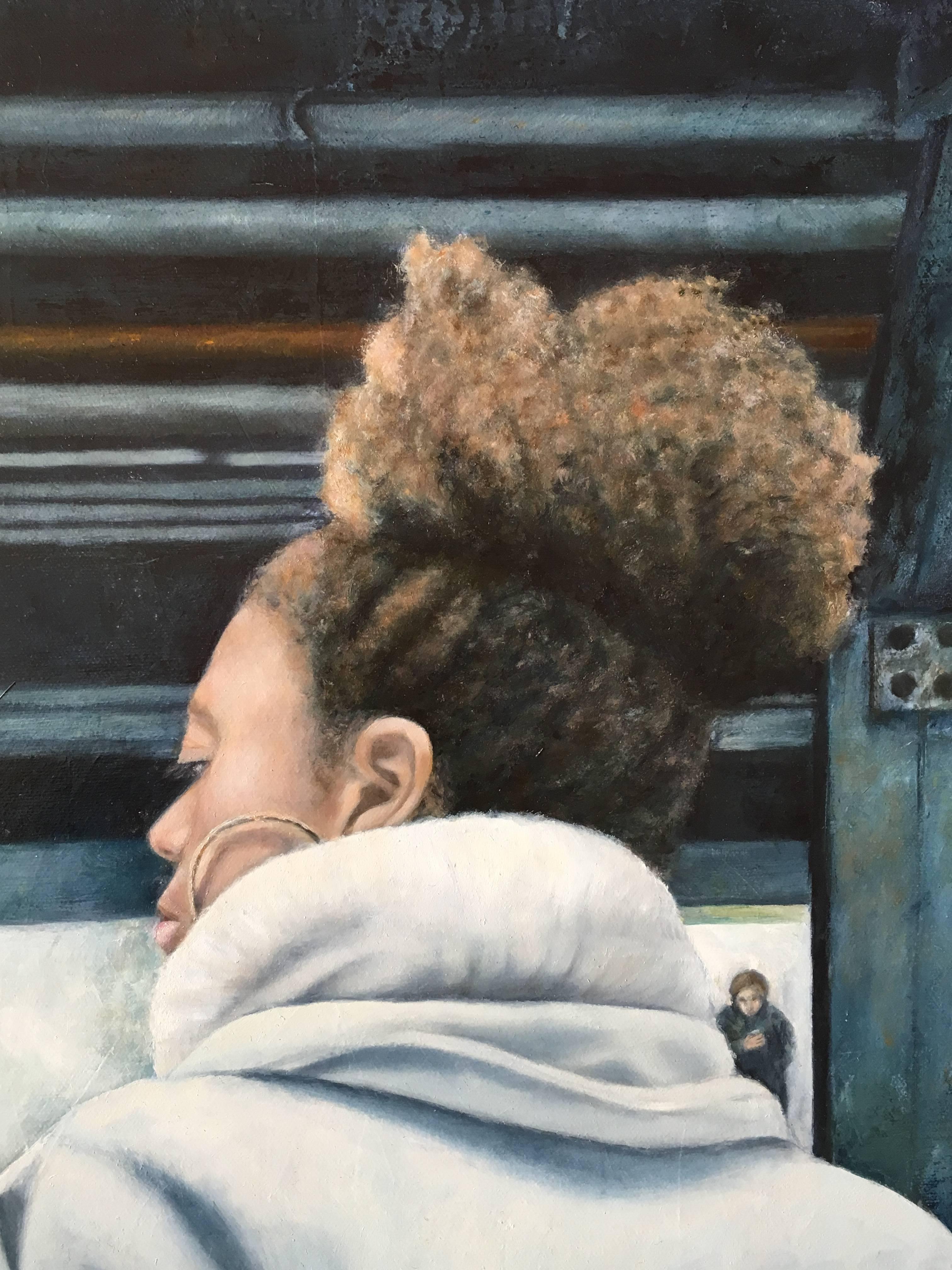 The Angel of Prince Street Station - Painting by Kris Galli