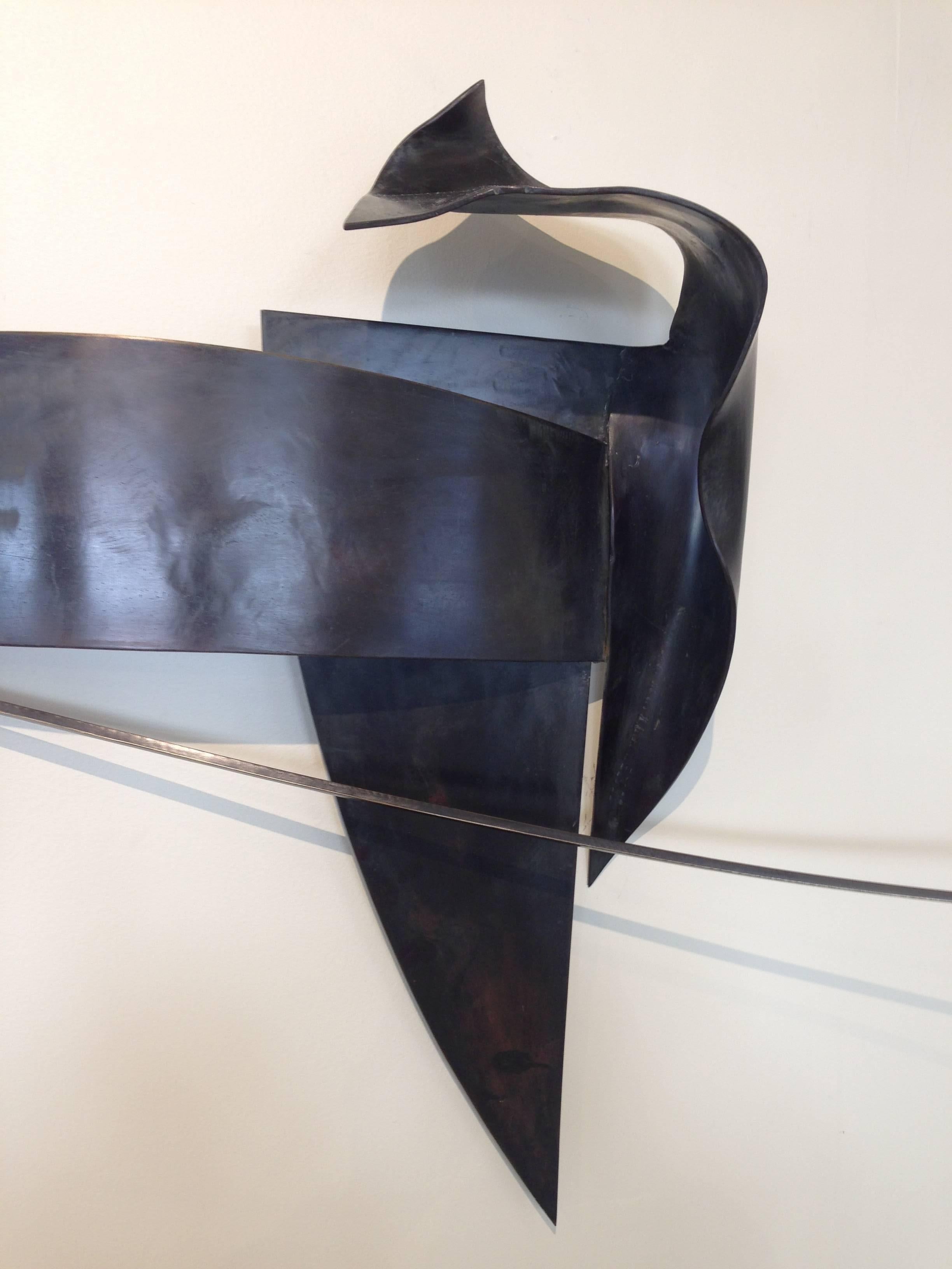 Why Miss Lunch? - Gold Abstract Sculpture by Joe Wheaton