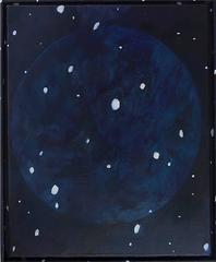 Phoebe - Fine Art Landscape Painting - Contemporary -Black and Blue Oil on Linen