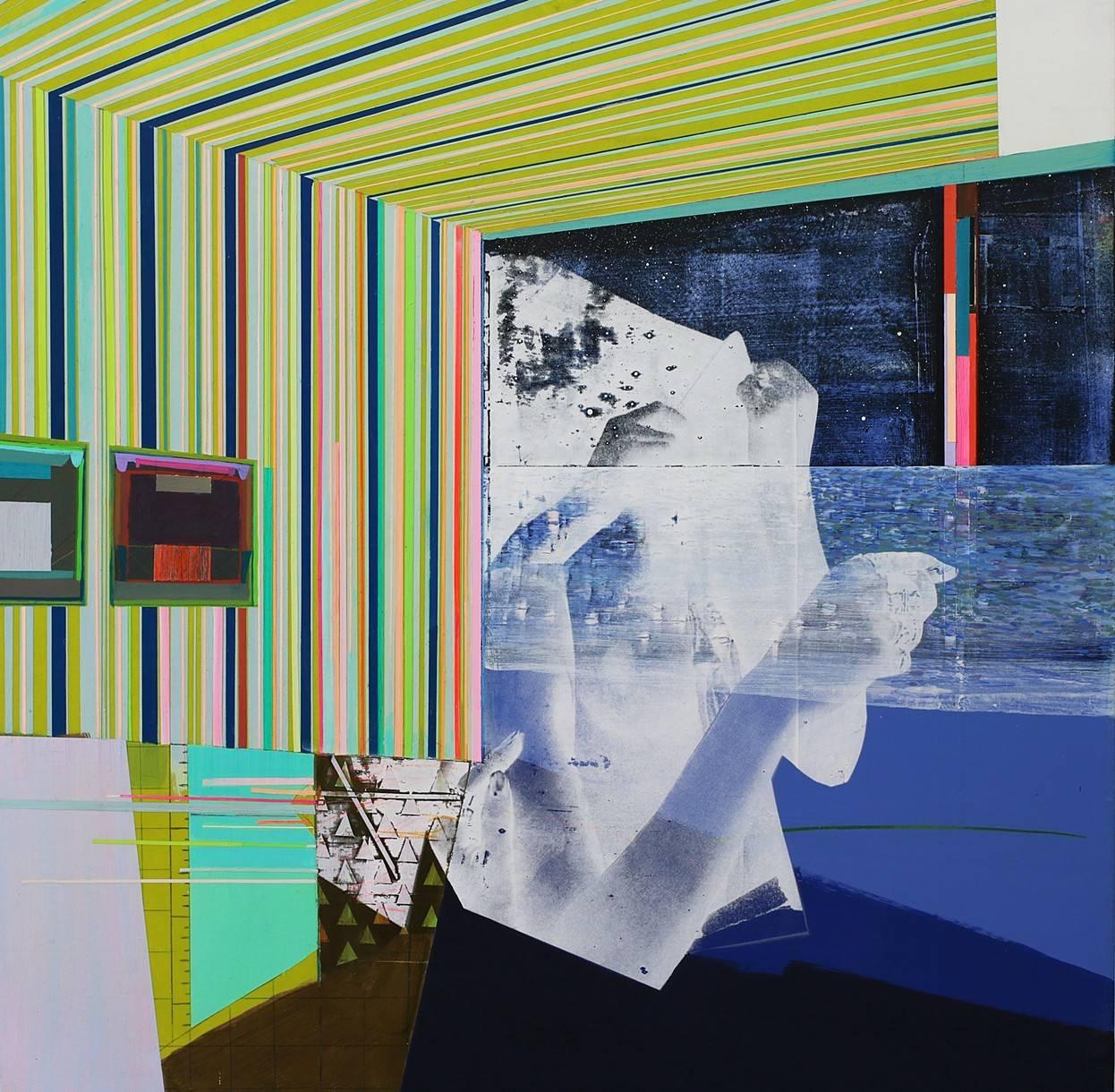 Kristen Schiele Interior Painting - Oceanside - Original Painting - Multimedia - Abstract Contemporary 