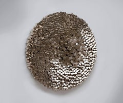 Staffa - Handcrafted Gold Lead Wall Sculpture - Abstract Contemporary