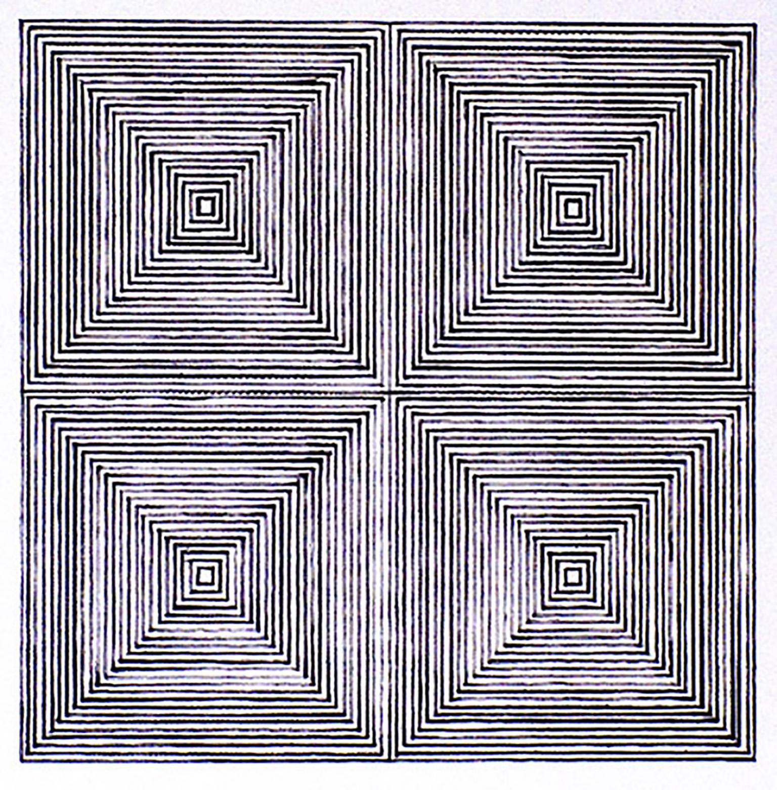 Abstract Print Jonathan Higgins - Diamants et carrés