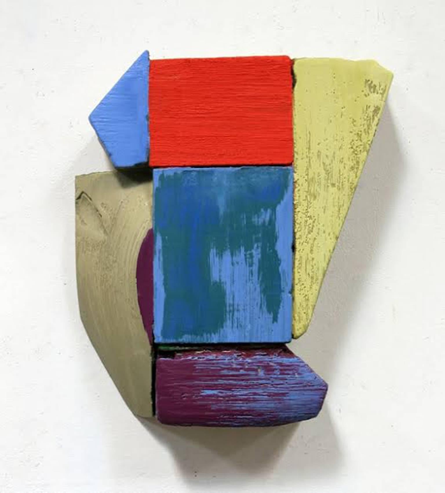 Ned Evans Abstract Sculpture - Wall Relief 3 - Oil Paint and Resin on Wood - Modern Abstract - Multicolored