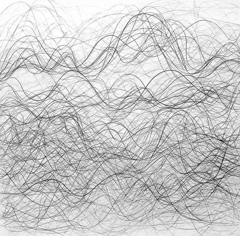 Approach Series 3 - Abstract Drawing -Graphite on Archival Paper-Black and White - Art by Margaret Neill