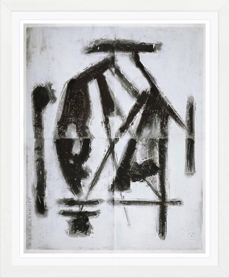 The Sam Glankoff SGW Collection Editions Abstract Print - Sam Glankoff (After), SGW-PP 4074, Framed Museum Quality Abstract Modern Print