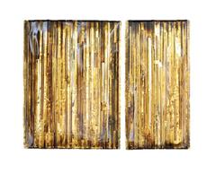Gold colored wall art (Diptych), by Pleunie Buyink