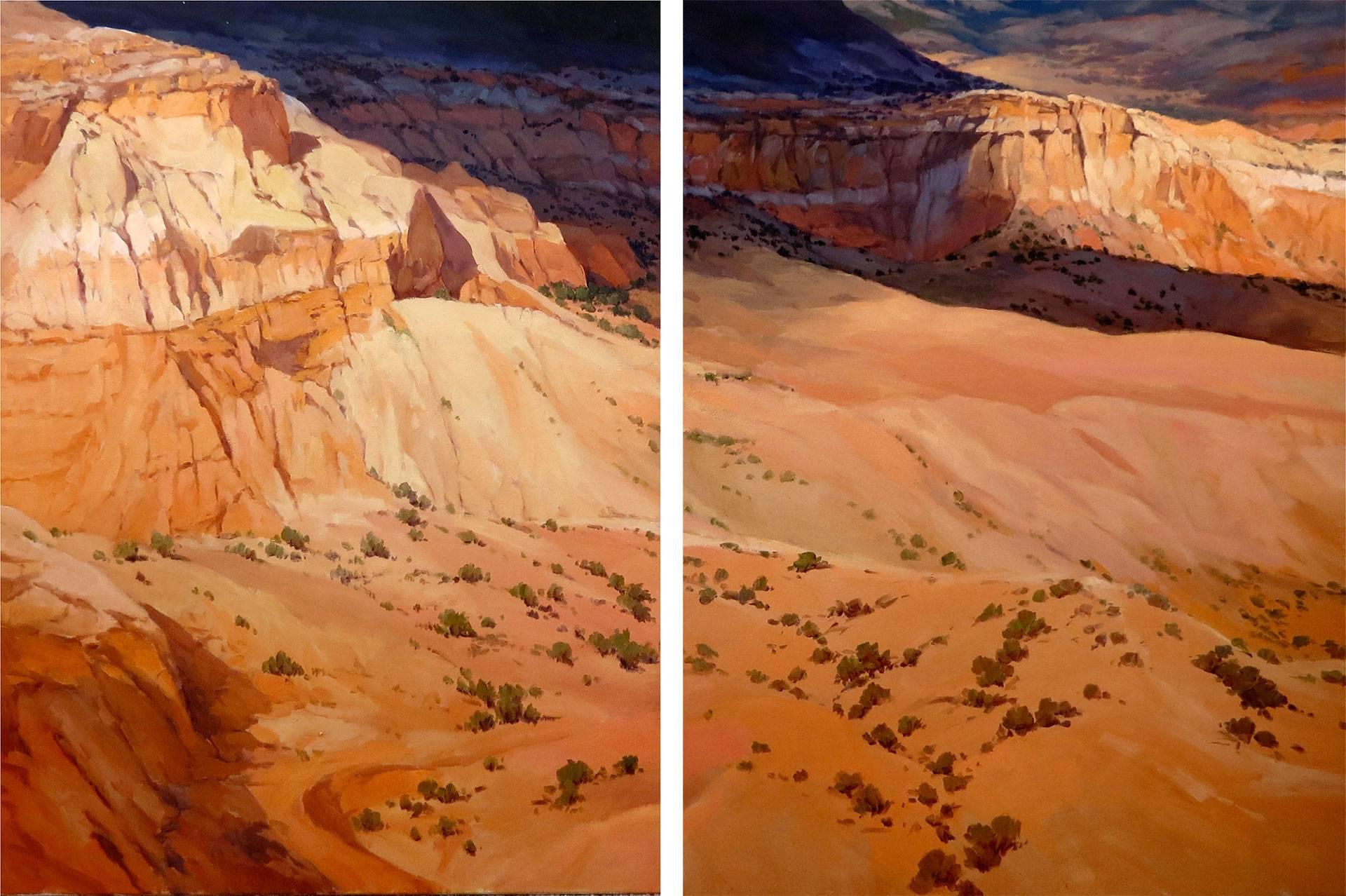 Martha Mans Landscape Painting - Canyon Shadow 1 and 2