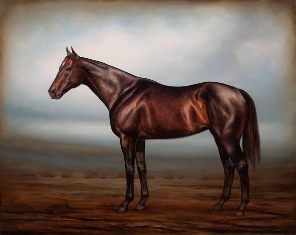 Kurt Meer Animal Painting - Horse in Morning Light