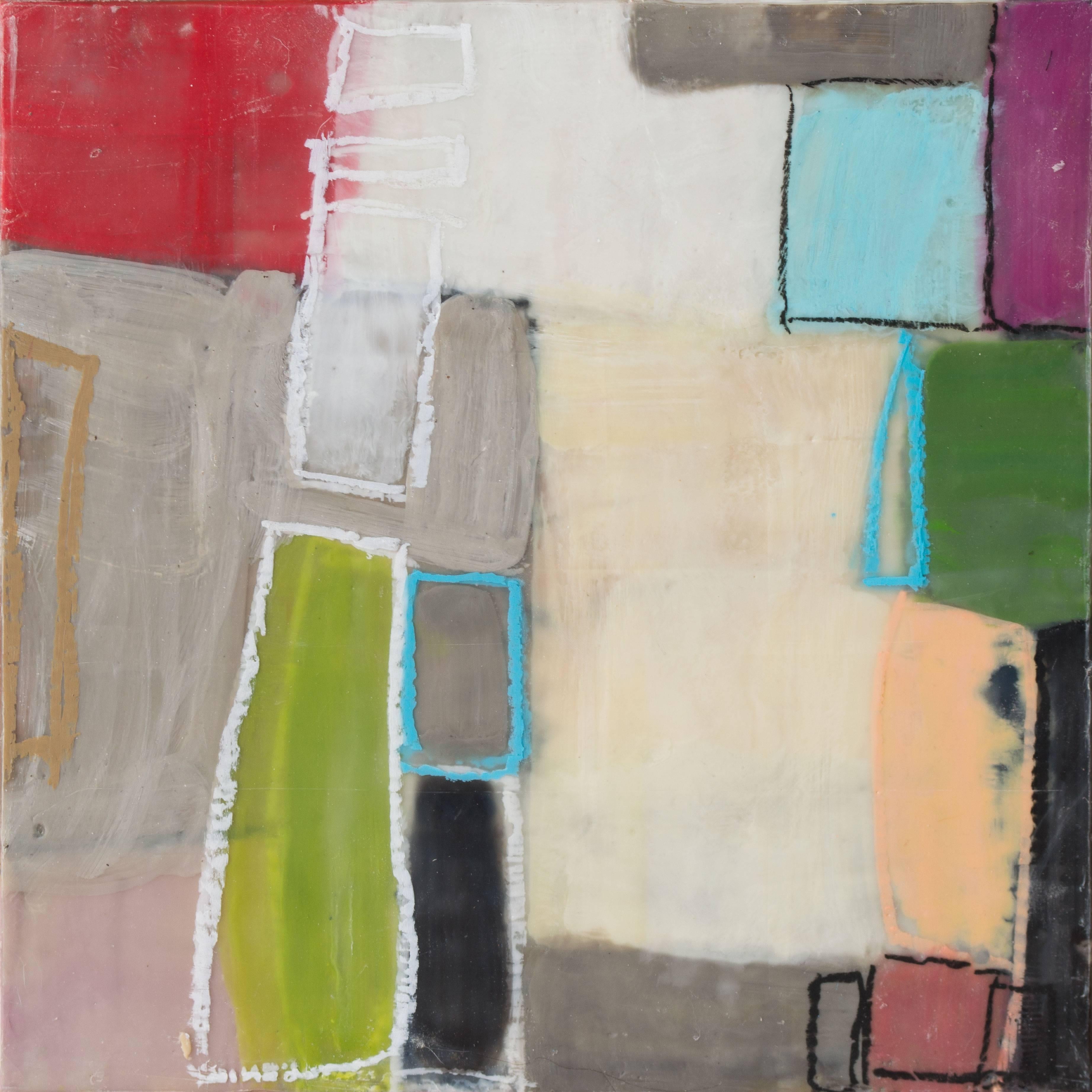 Mary Long Abstract Painting - Backyards 6
