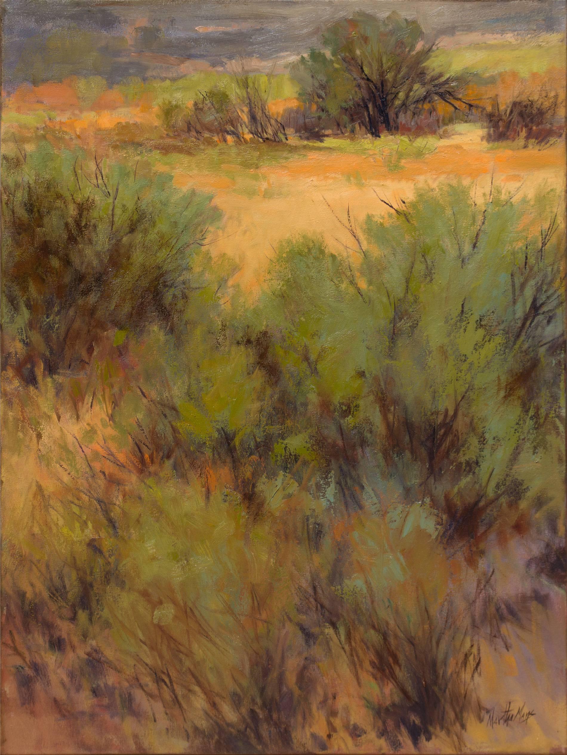 Martha Mans Landscape Painting - Taos Field