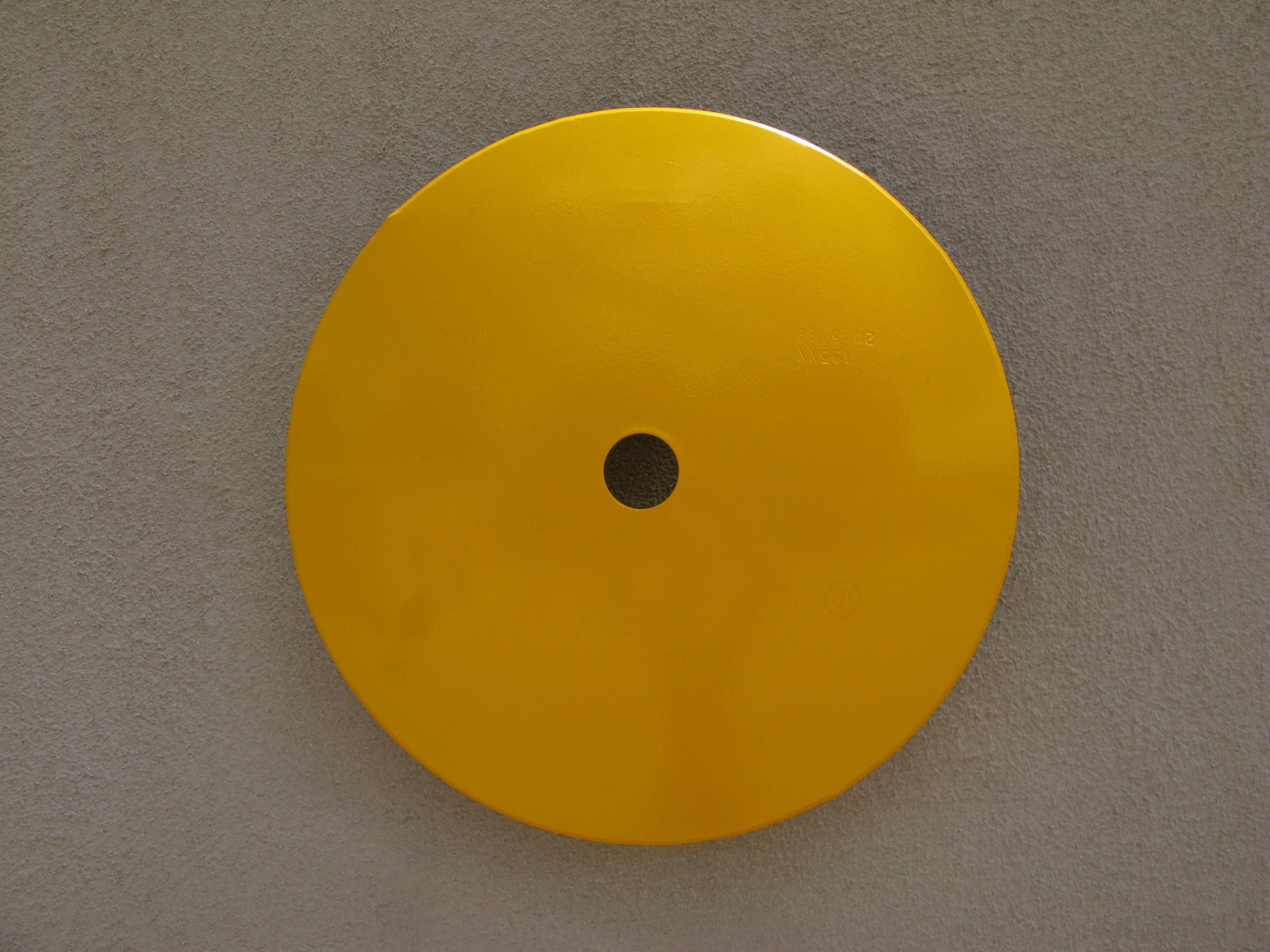 Michael Freed and Adam Rosen Abstract Sculpture - Terrace Disk, Yellow