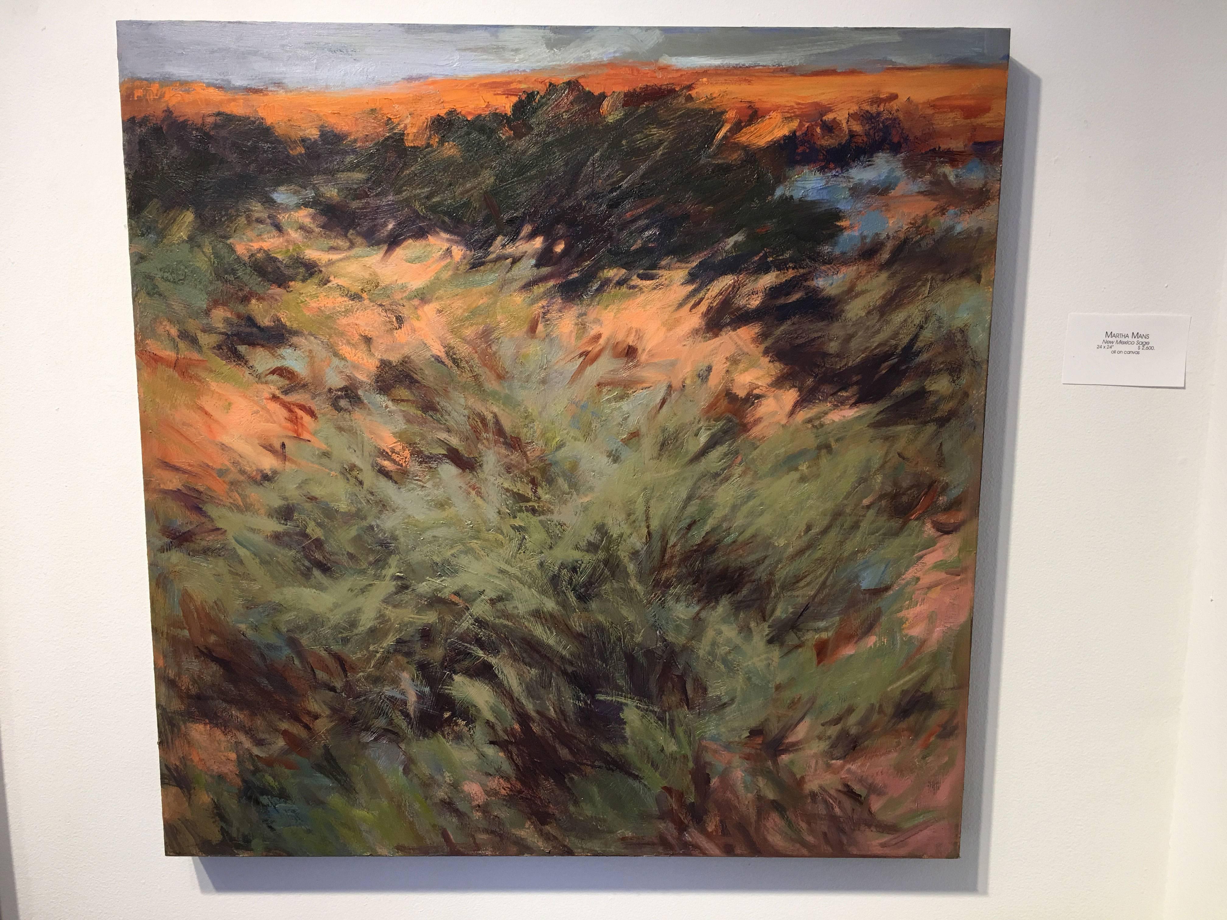 New Mexico Sage - Contemporary Painting by Martha Mans
