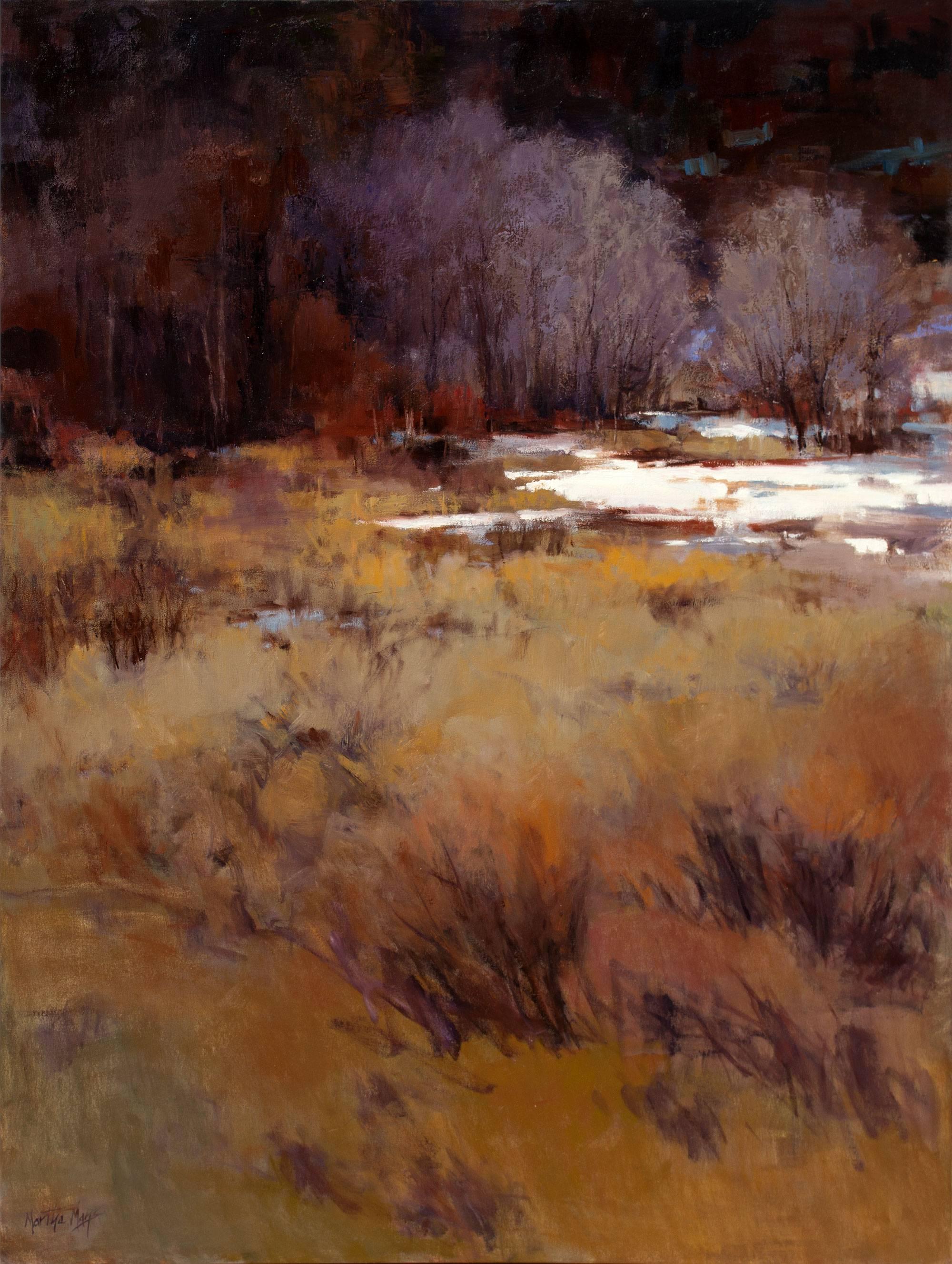 Martha Mans Landscape Painting - Spring Cottonwoods