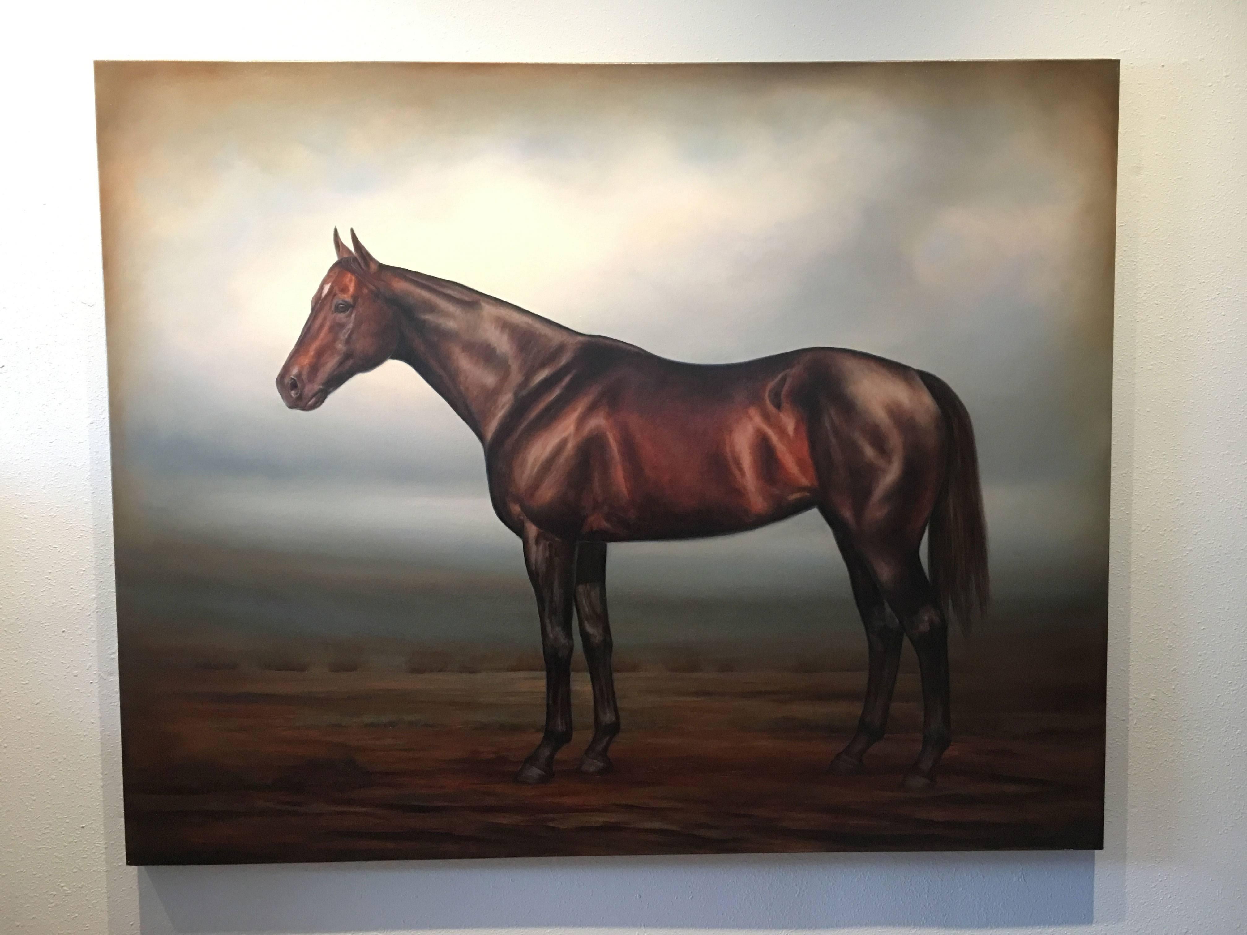 Horse in Morning Light - Painting by Kurt Meer