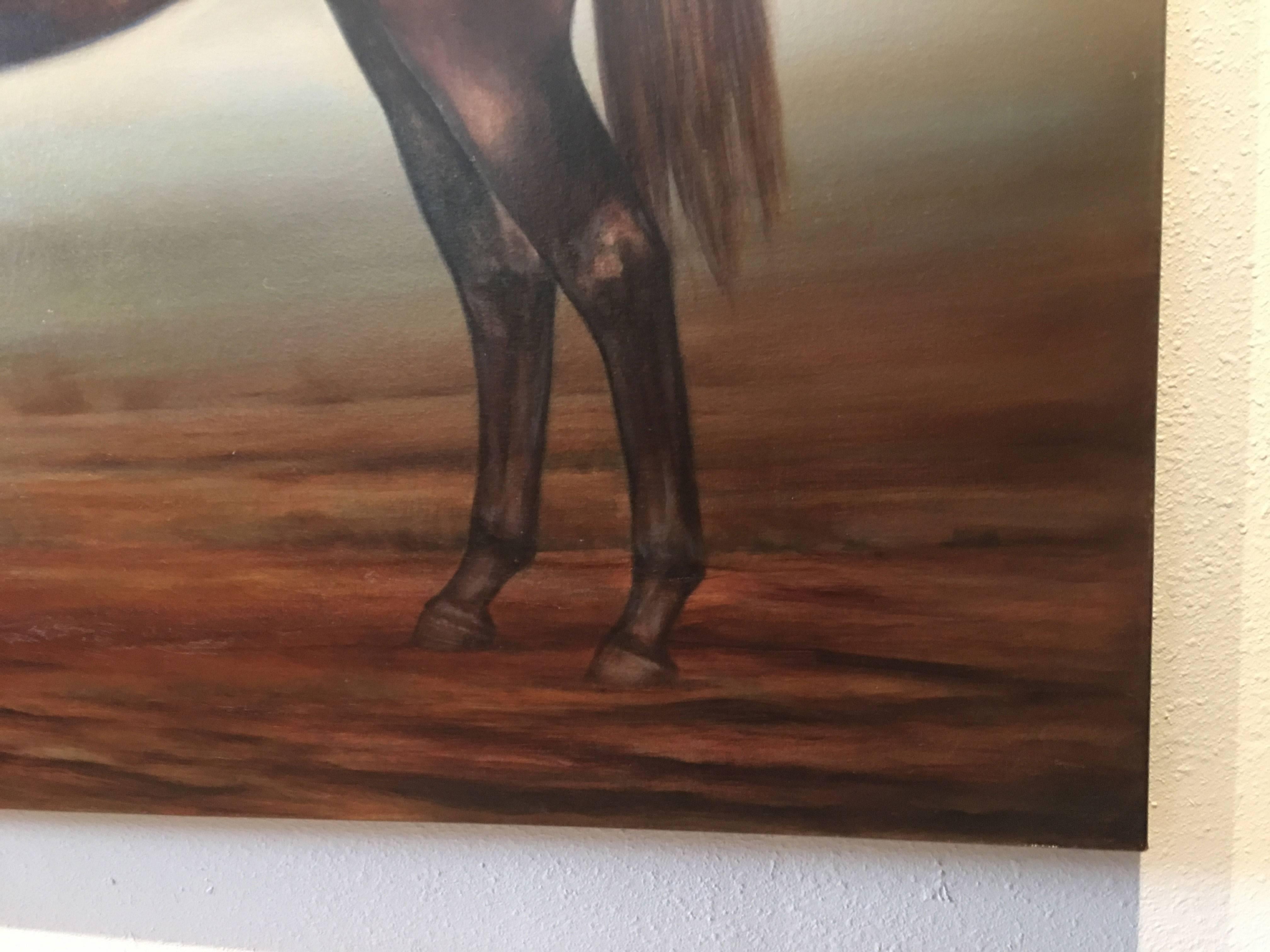 Horse in Morning Light - Realist Painting by Kurt Meer