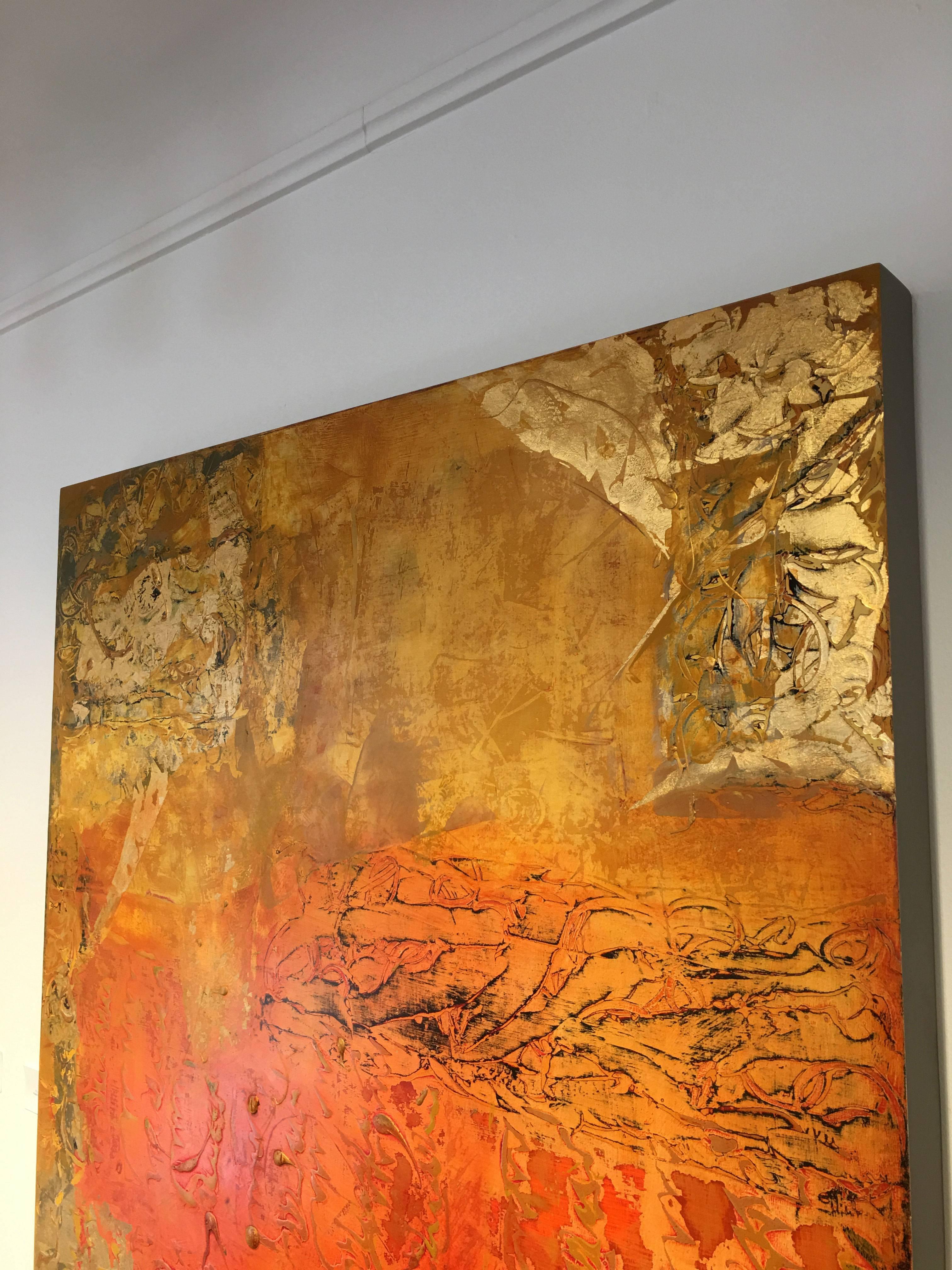 Antiquities III - Abstract Painting by Jinni Thomas