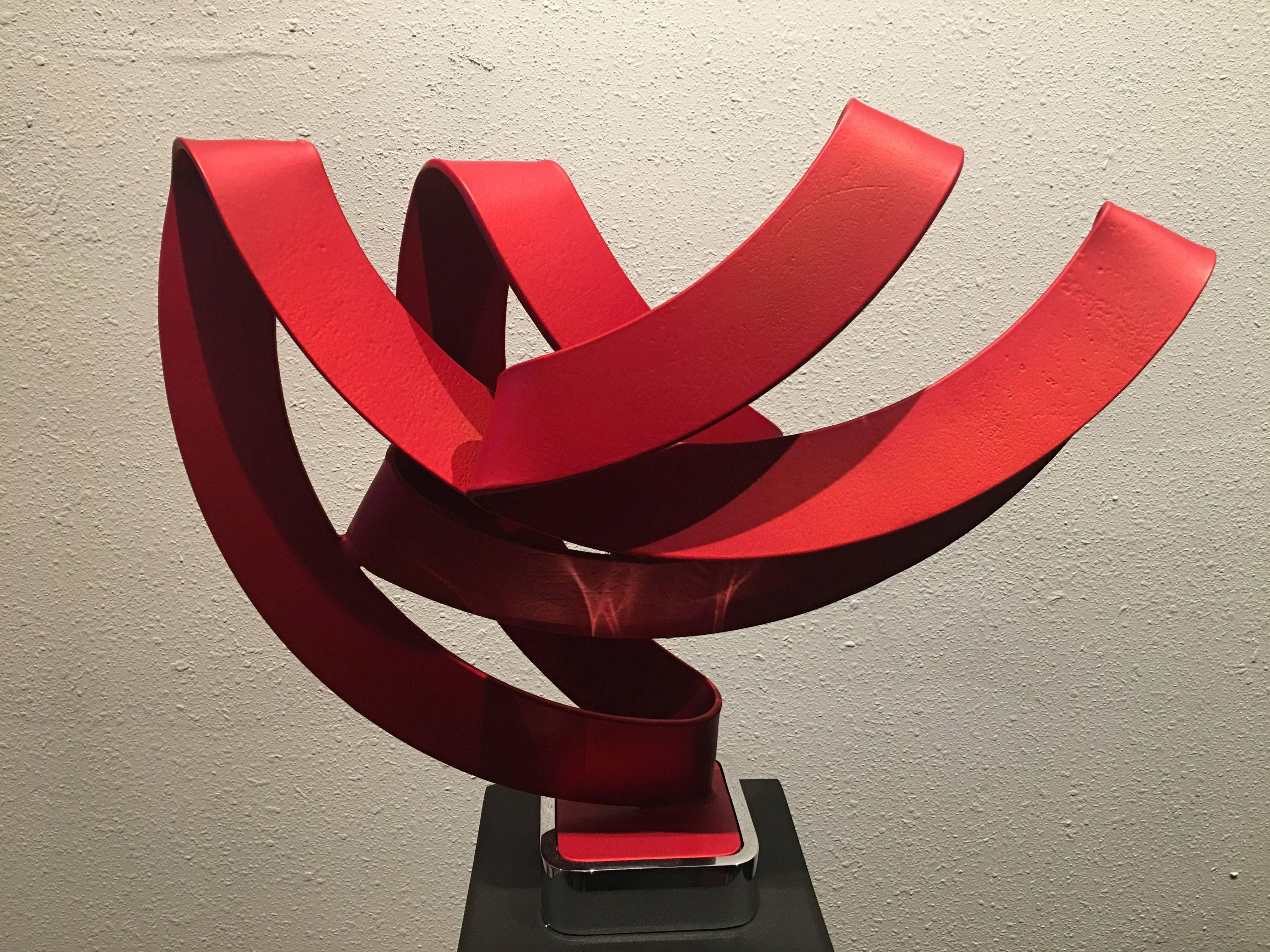 Blissful - Gray Abstract Sculpture by Bret Price